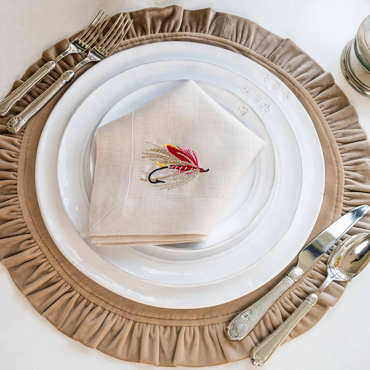 Mocha Velvet Placemat, 16.5" Round