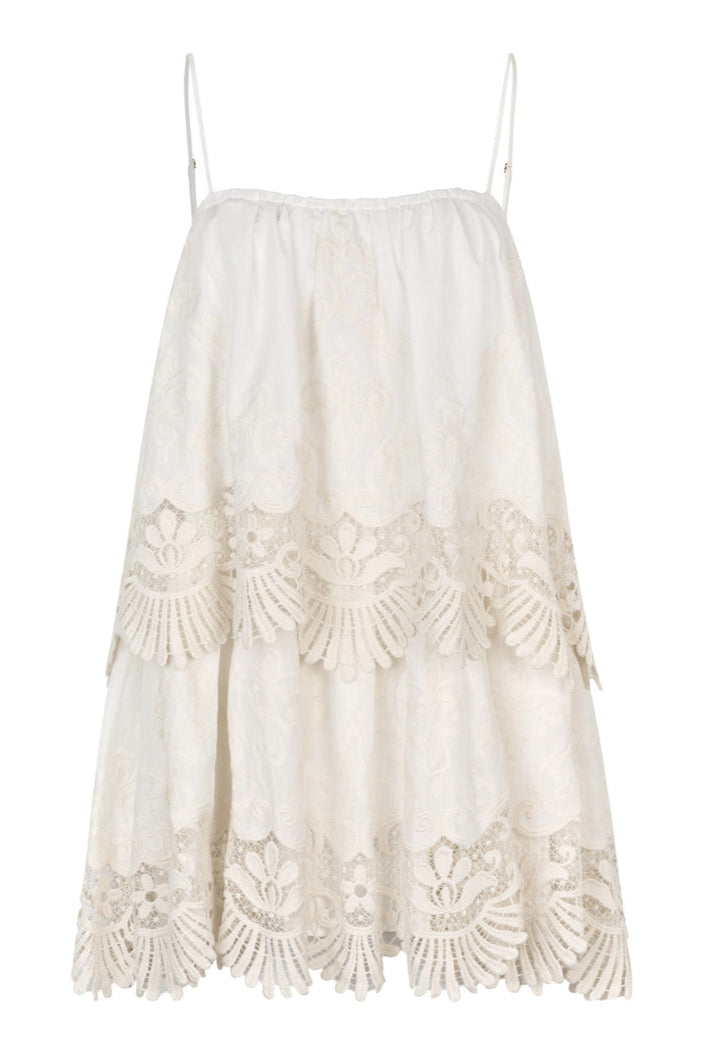 White Cream Lace Dress