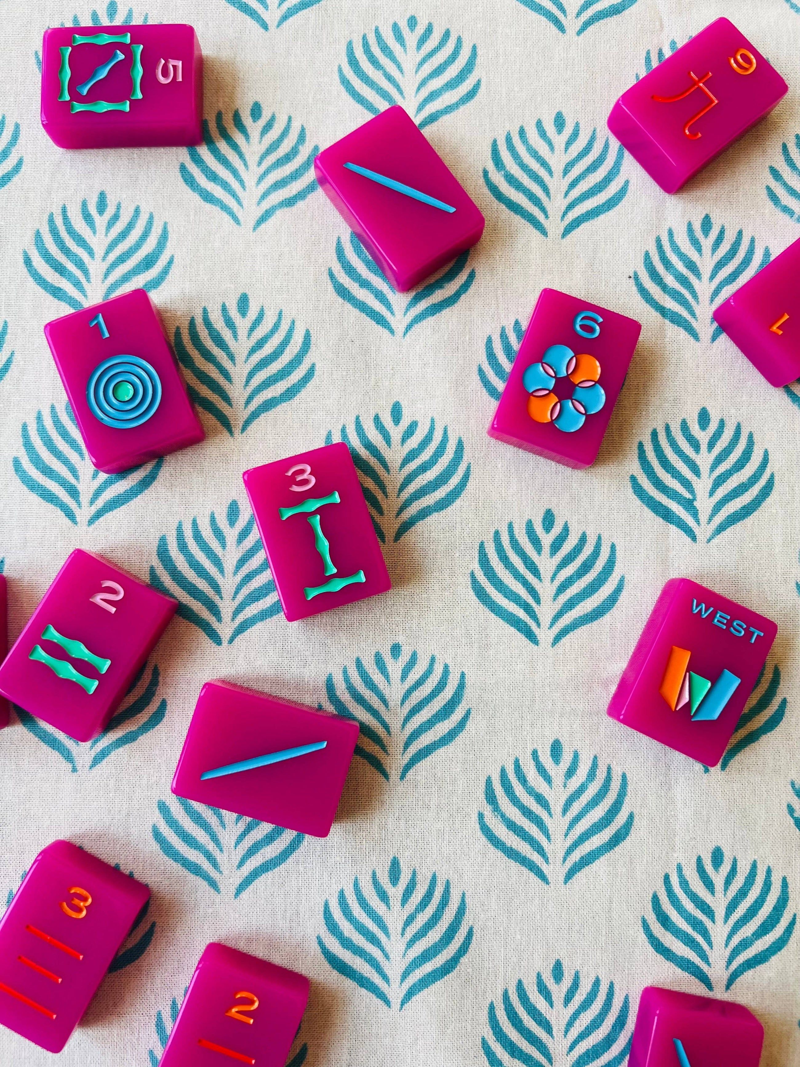 Turquoise Coral 57x57" Square