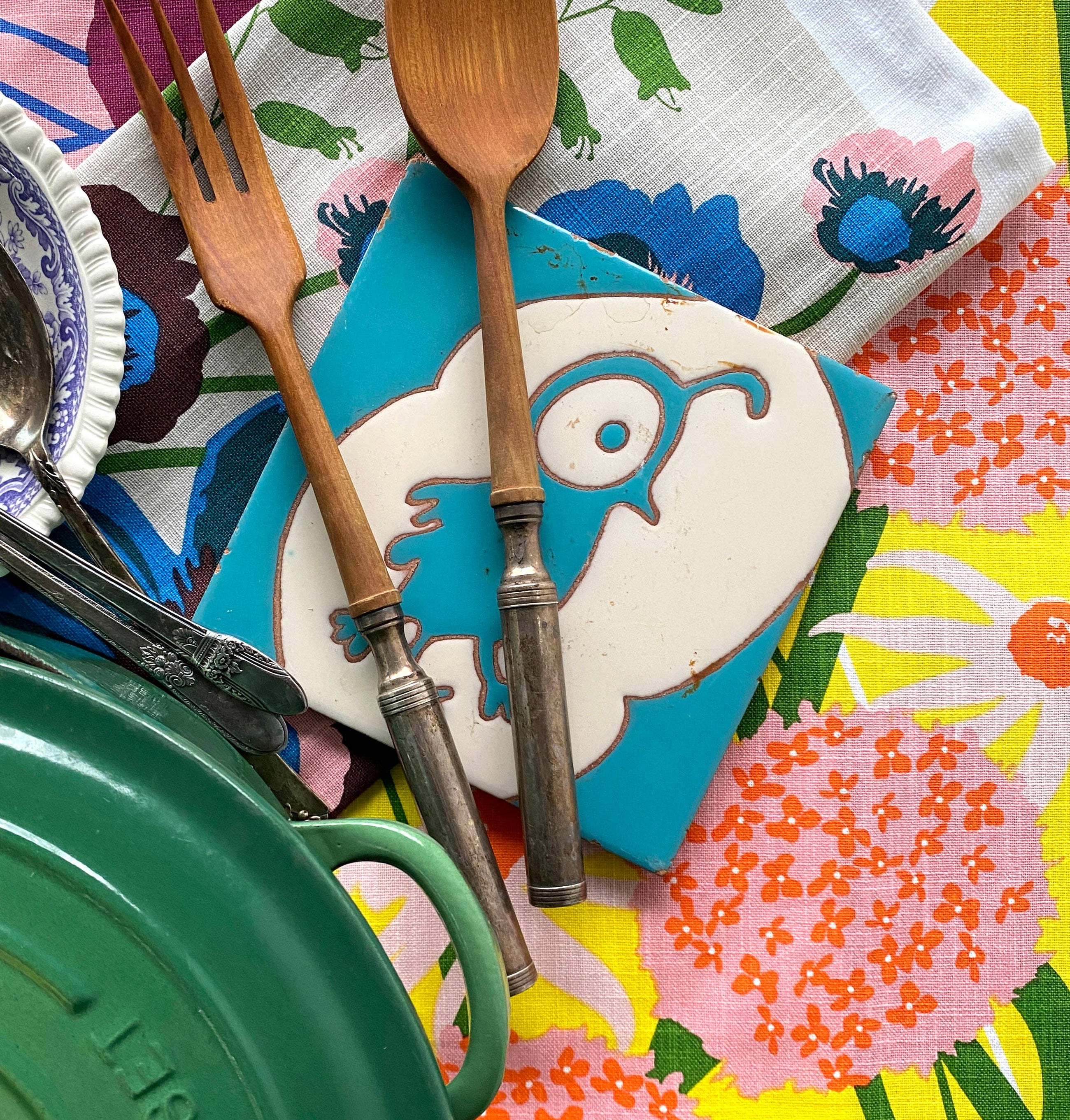 Allium & Aster Tea Towel