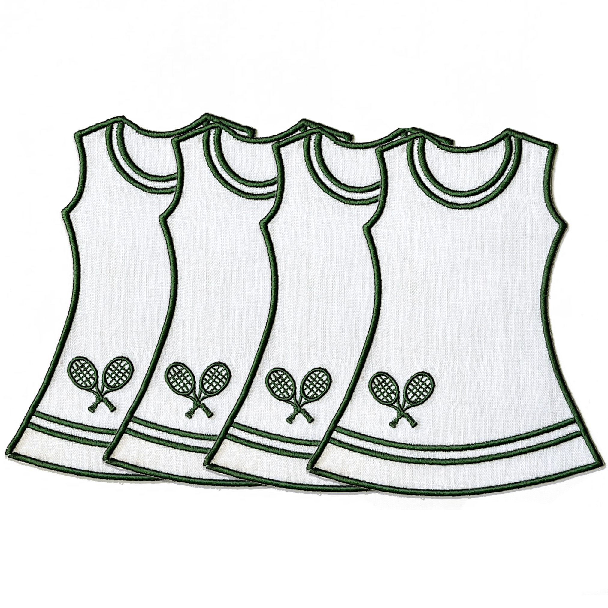 Tennis Dress Cocktail Napkins, Set of 4