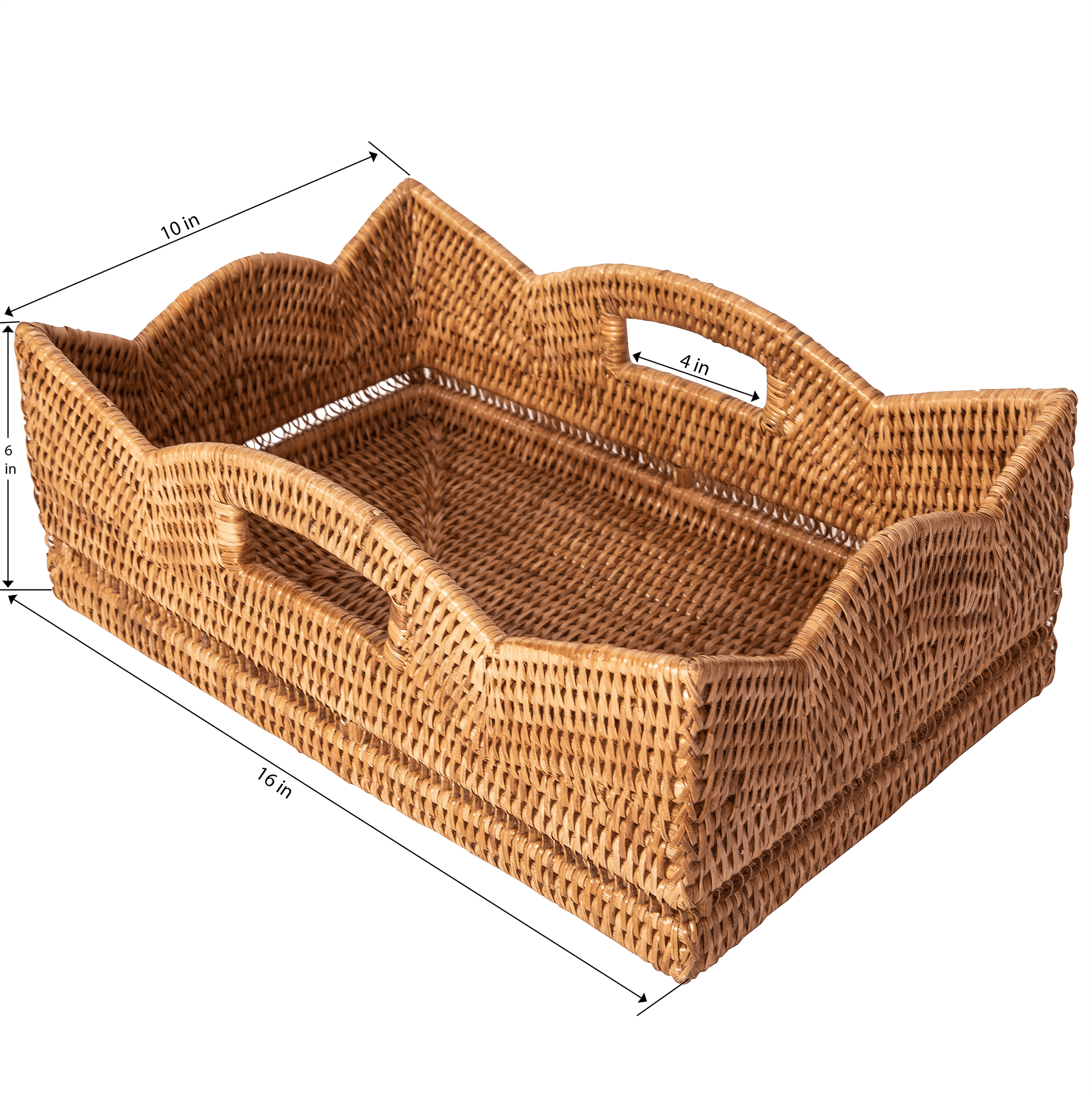 Rattan Scallop Basket
