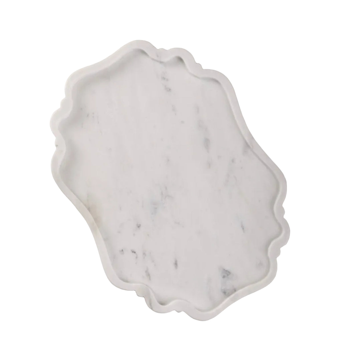 Cascade Scalloped Marble Tray