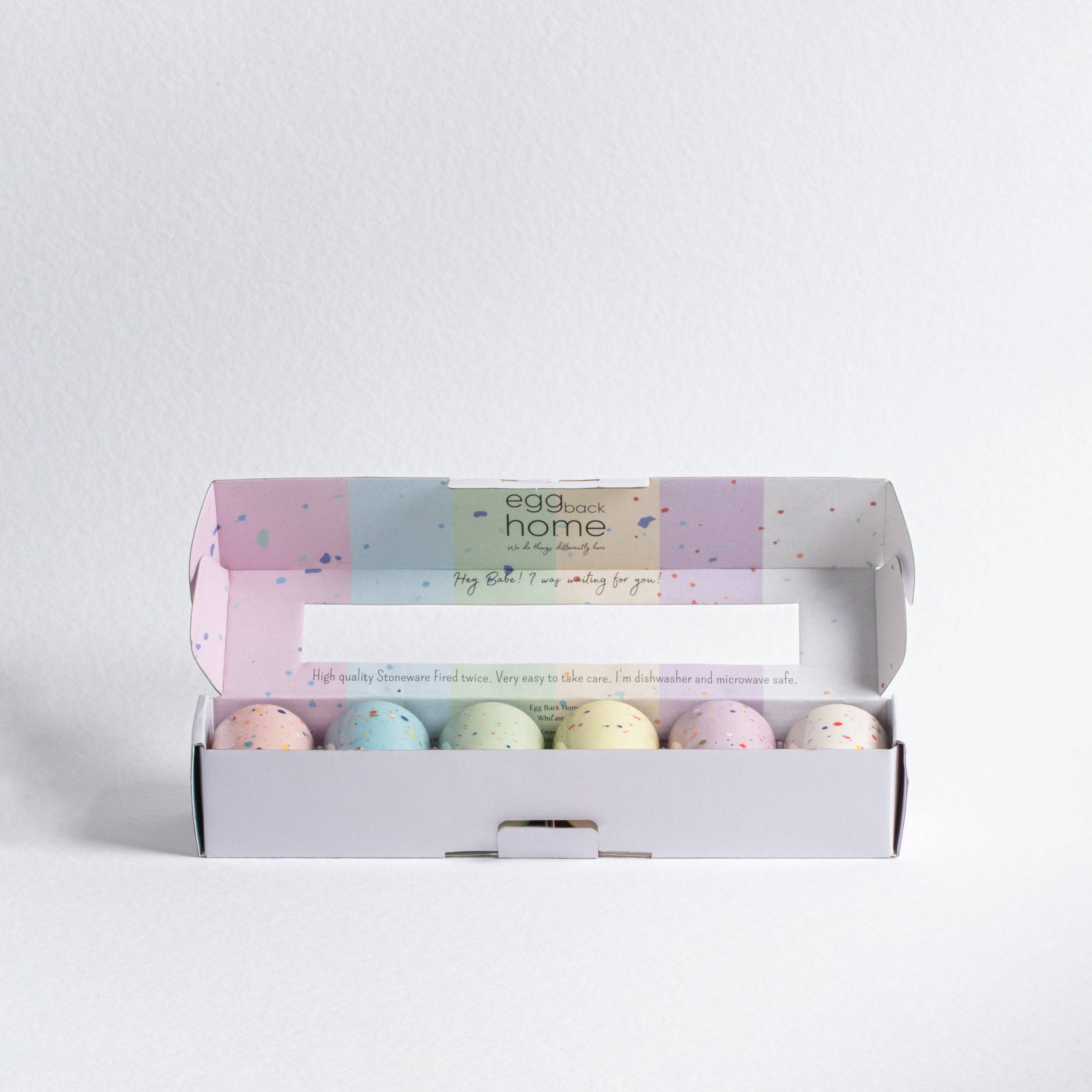 Pastel Party Espresso/Egg Cups, S/6