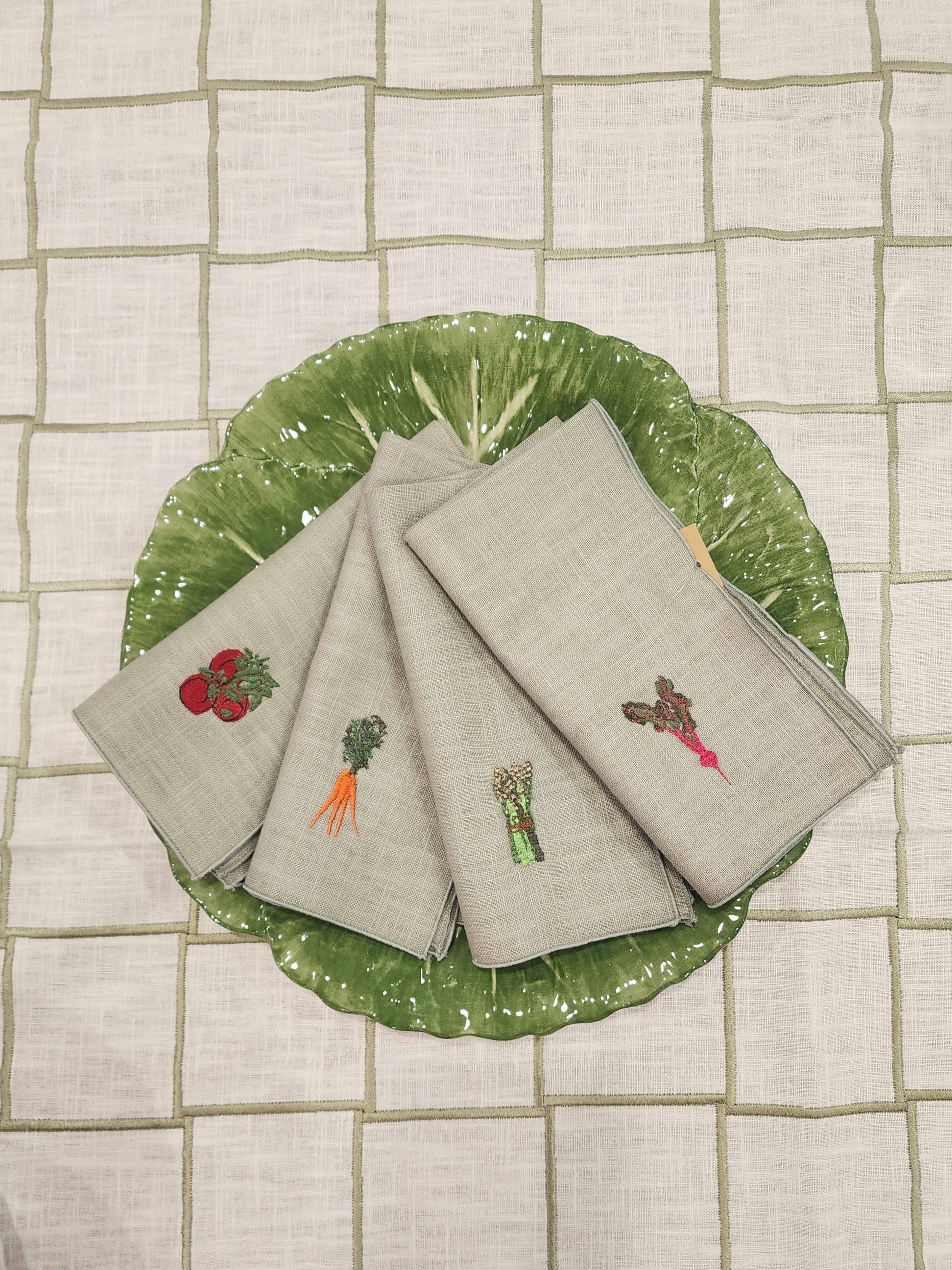 Set of 4 Vedura Napkins, Sage