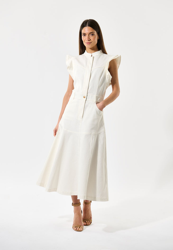 White Denim Dress