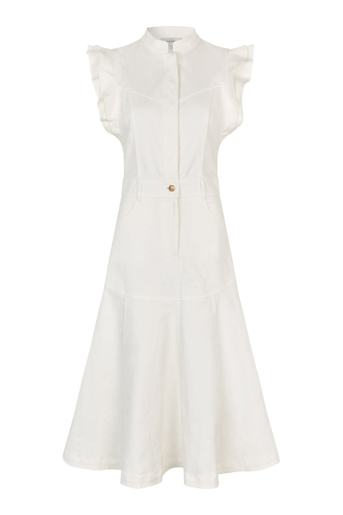 White Denim Dress | Fox & Willow White Denim Dress | Fox & Willow