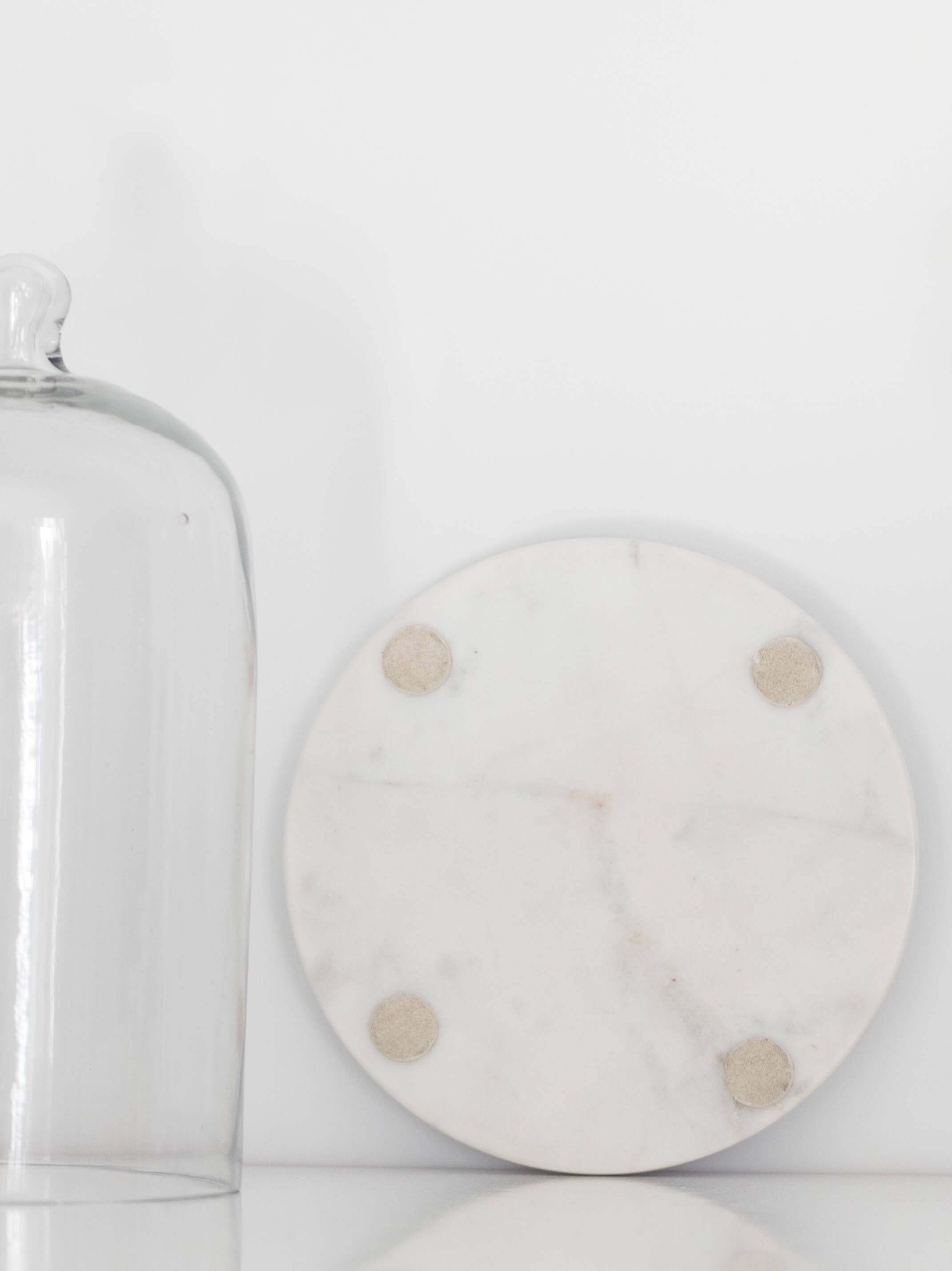 Glass Cloche with Marble Base