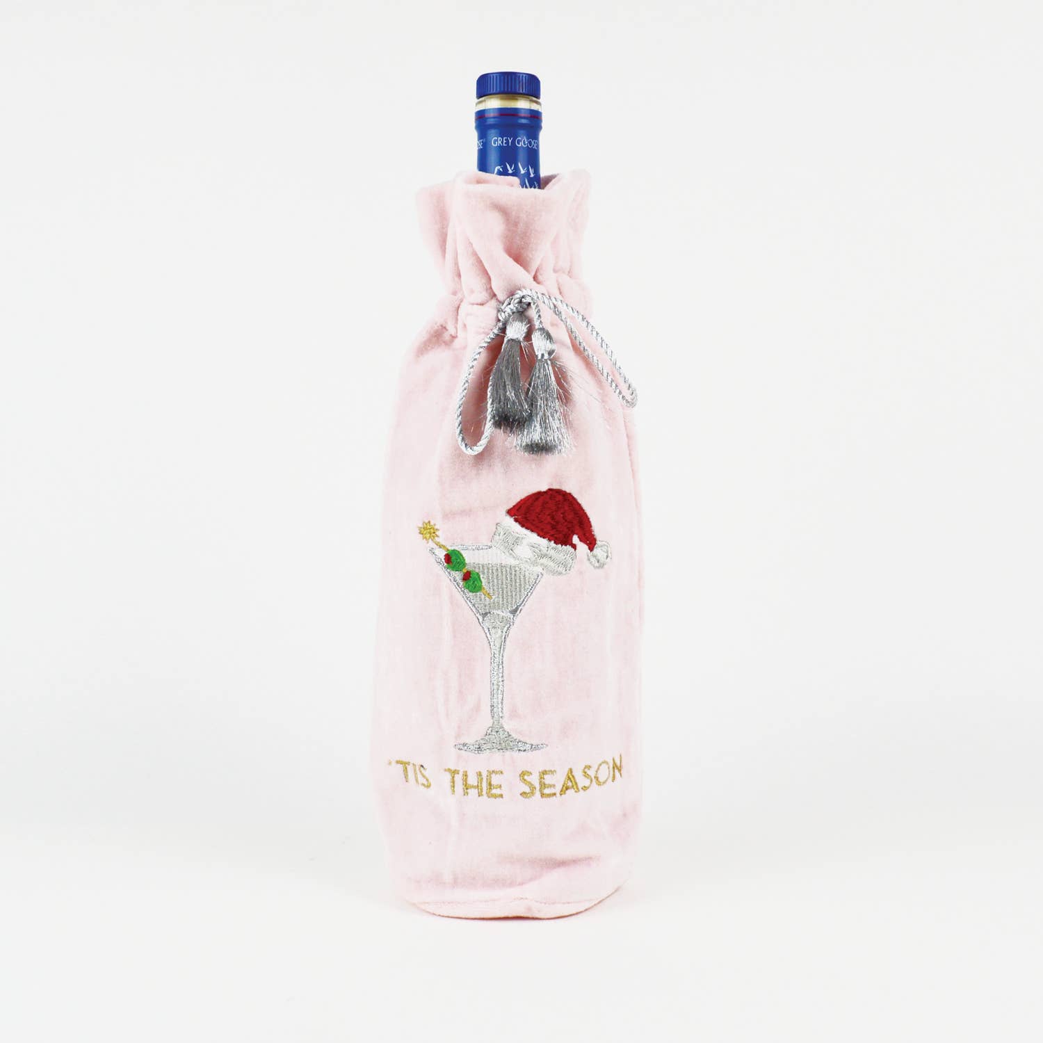 Martini Embroidered Wine Bag