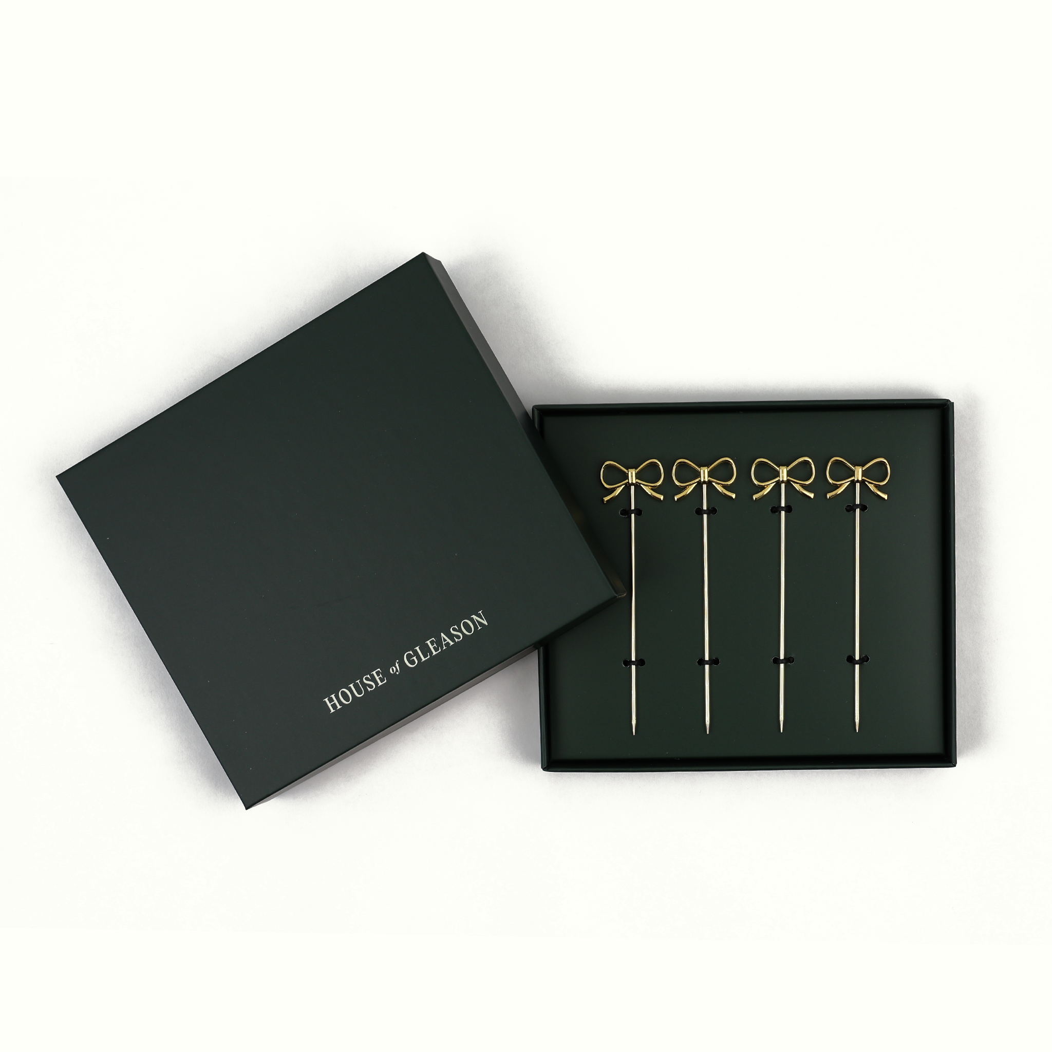 Gold Bow Cocktail Picks, S/4
