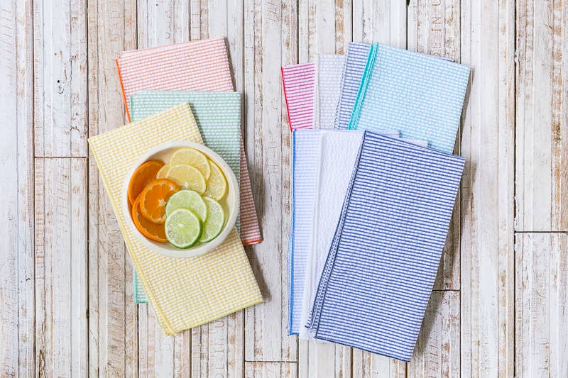 Seersucker Napkins,  Set of 8