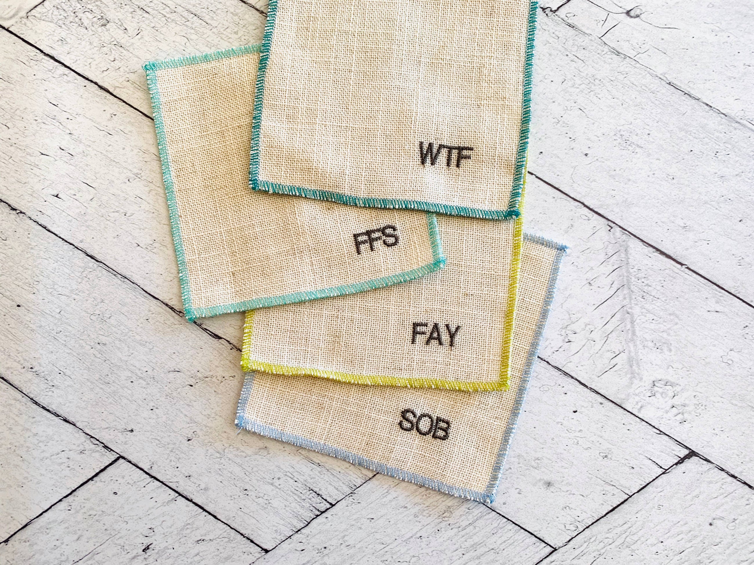 Sweary Cocktail Coasters, S/8