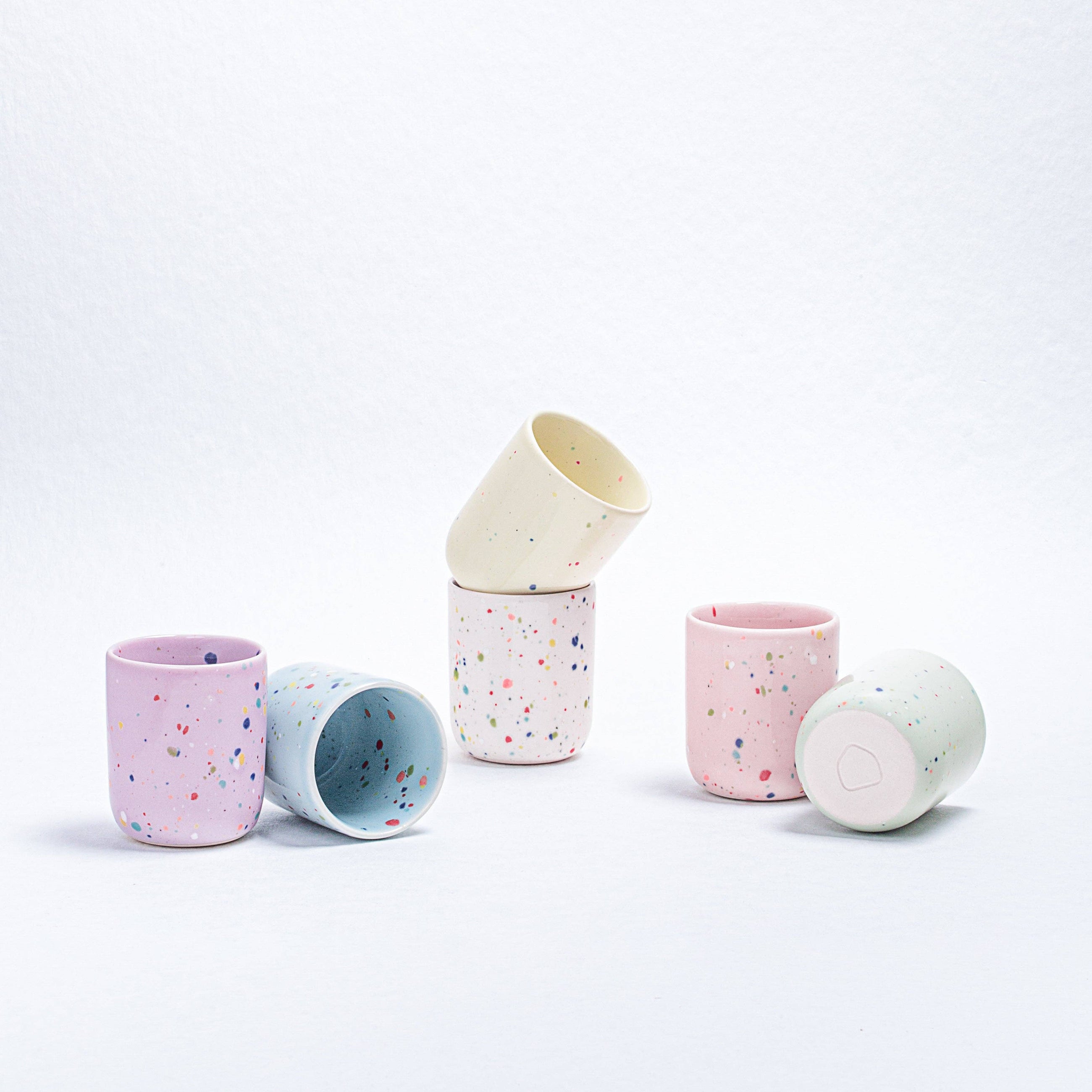Pastel Party Espresso/Egg Cups, S/6