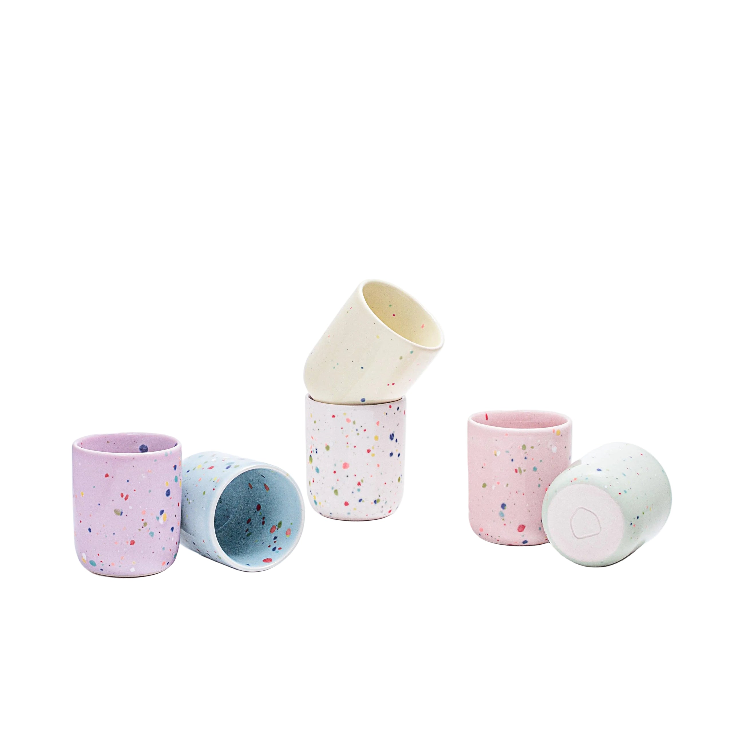 Pastel Party Espresso/Egg Cups, S/6