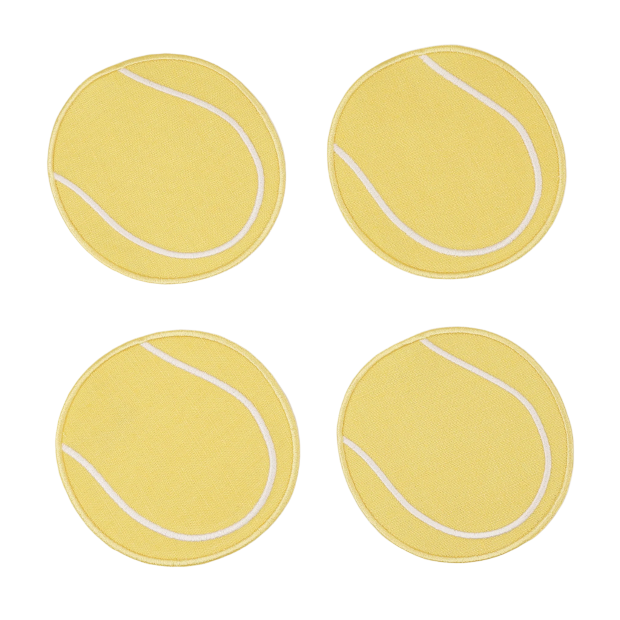 Tennis Ball Cocktail Napkins, Set of 4
