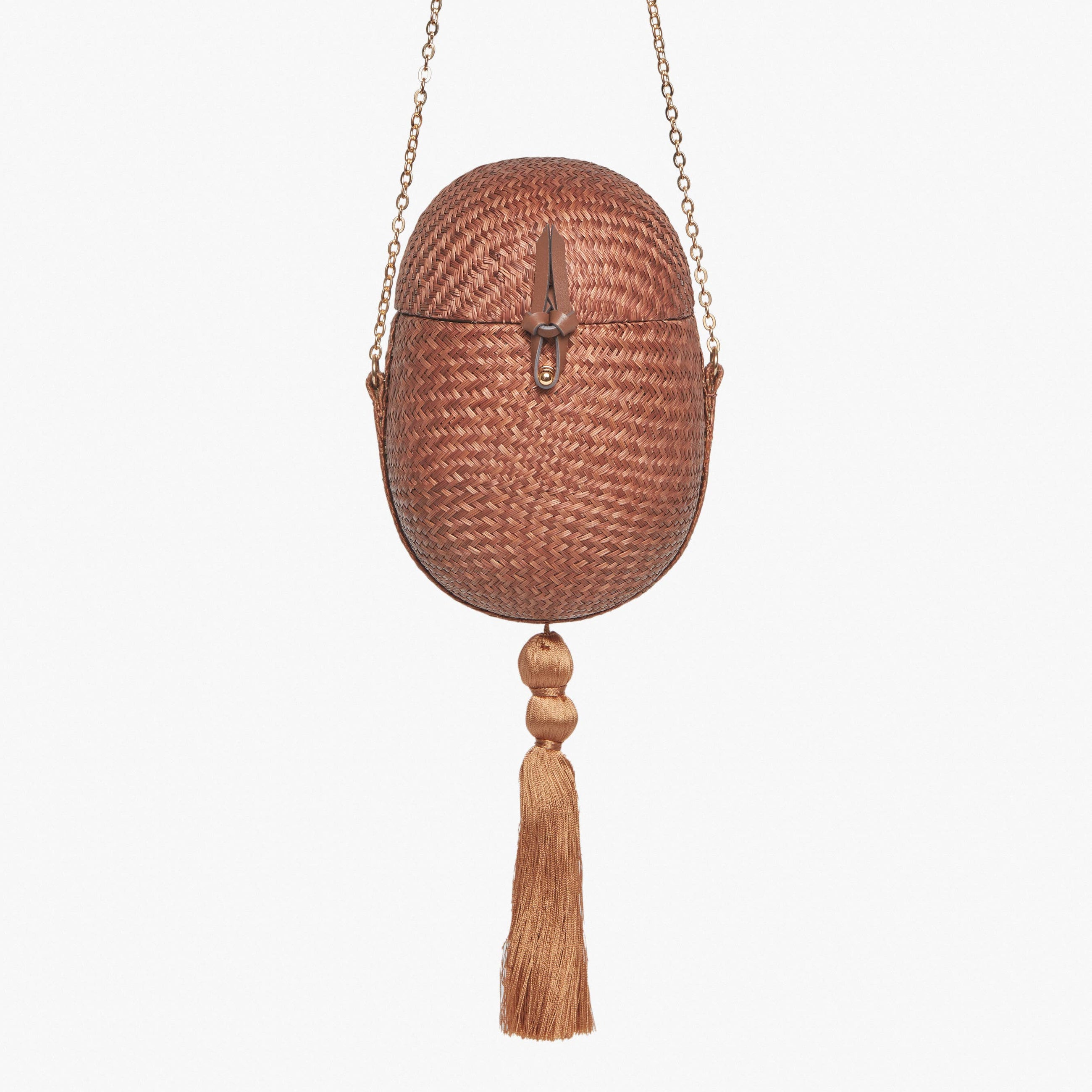 Woven Egg Clutch Bag