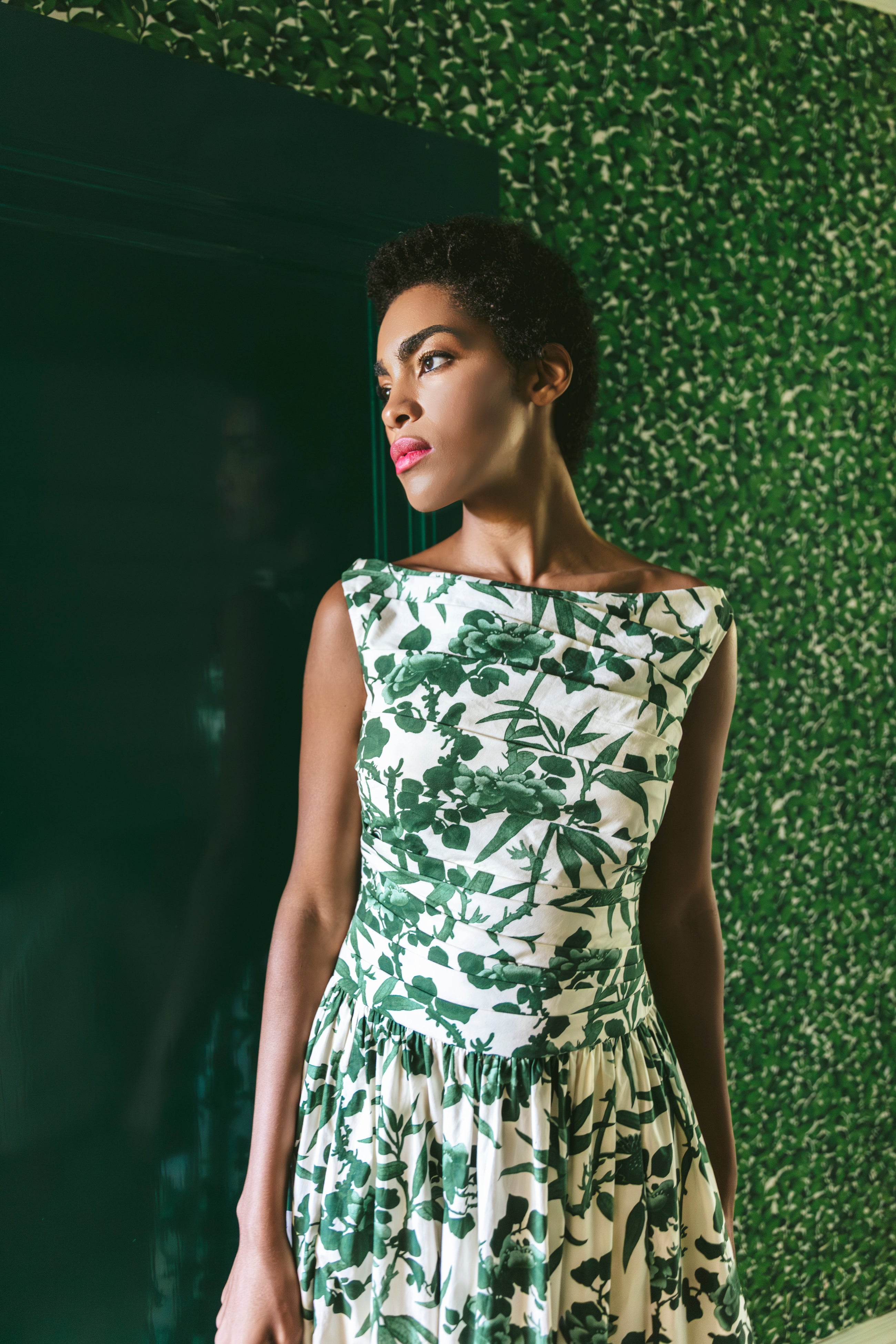 Zora Dress, Colette Toile Green by Cara Cara