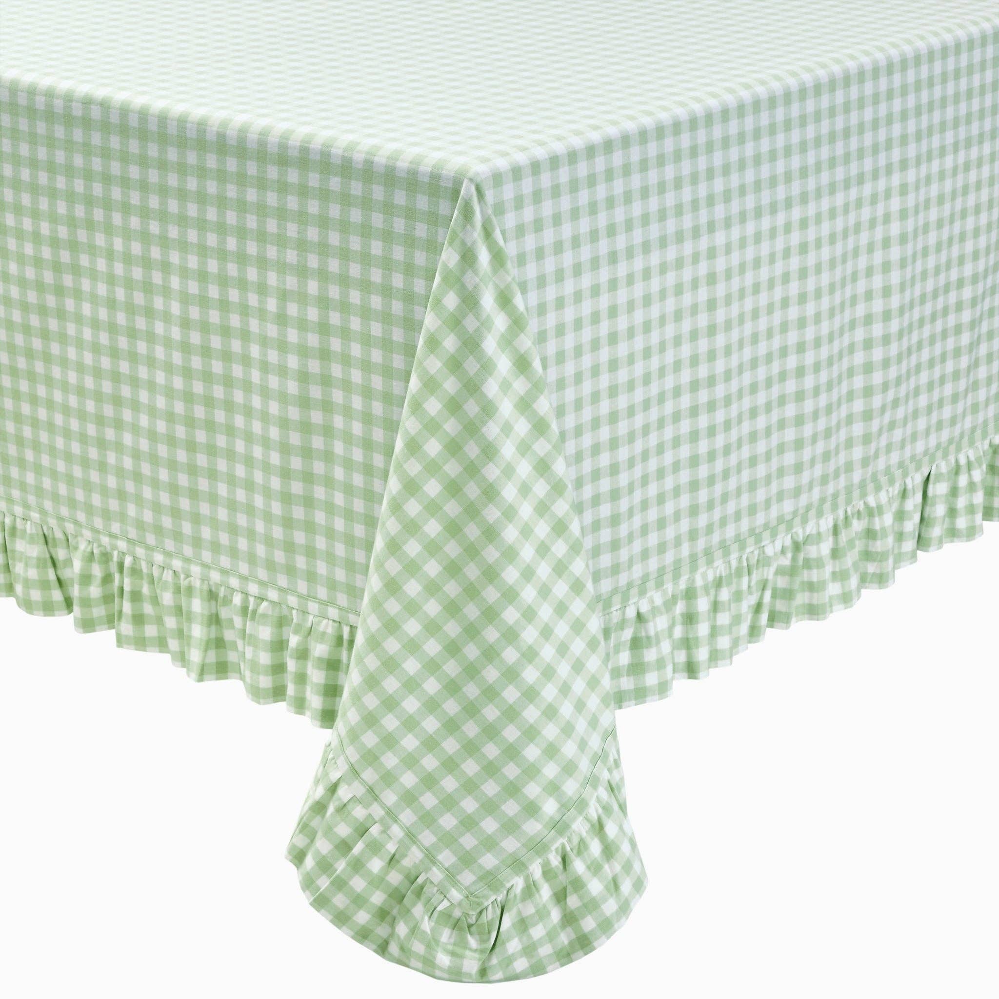 Green Gingham 80x120" Tablecloth