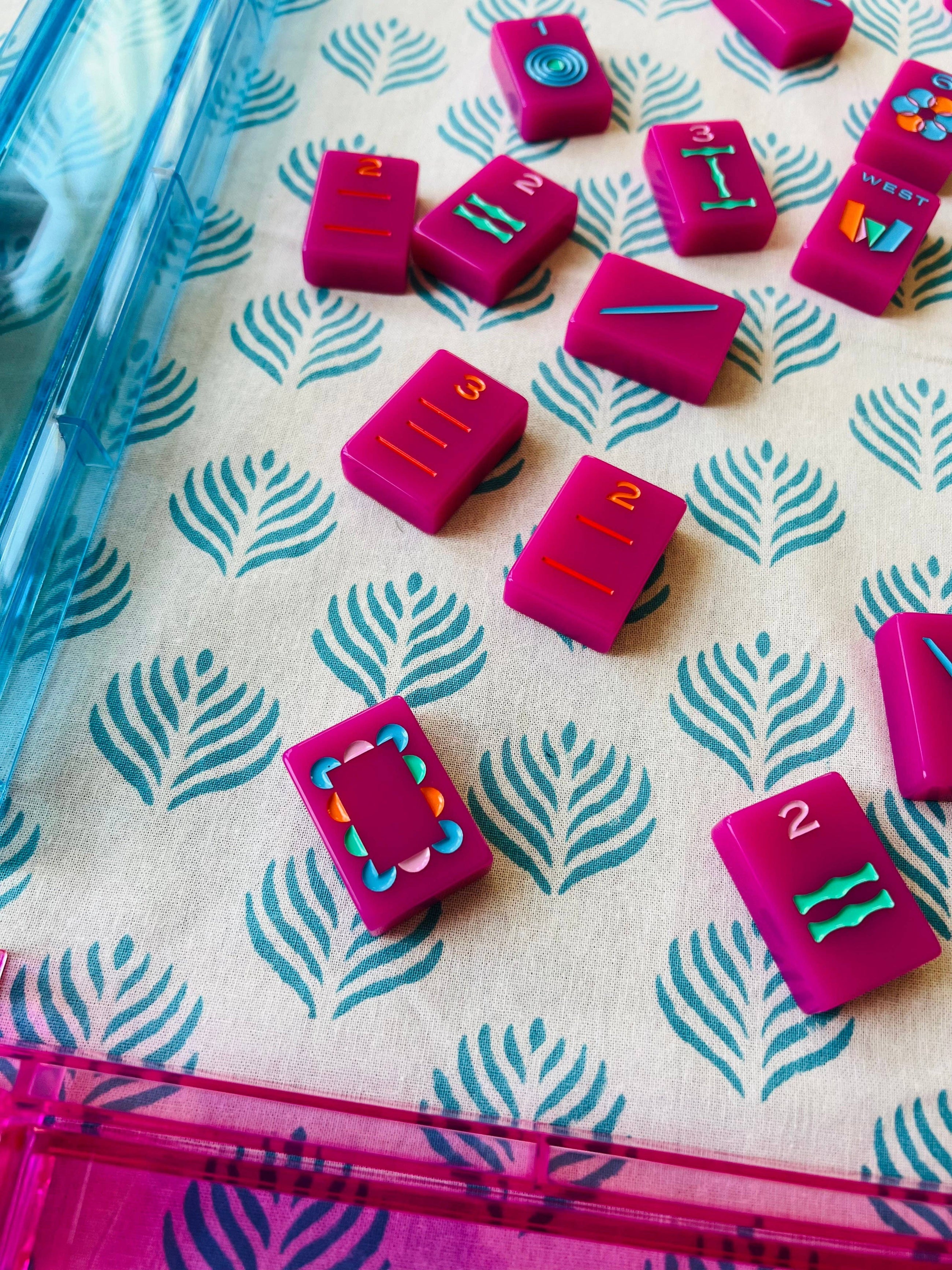 Turquoise Coral 57x57" Square