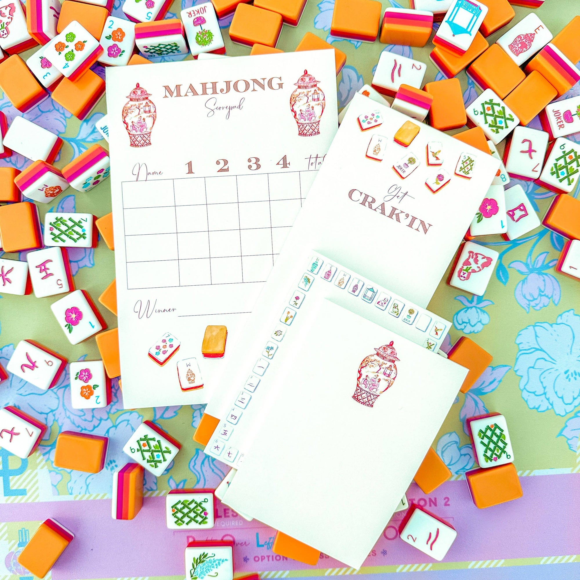 Sunset Mahjong Tiles "Get Crak'in" Listpad