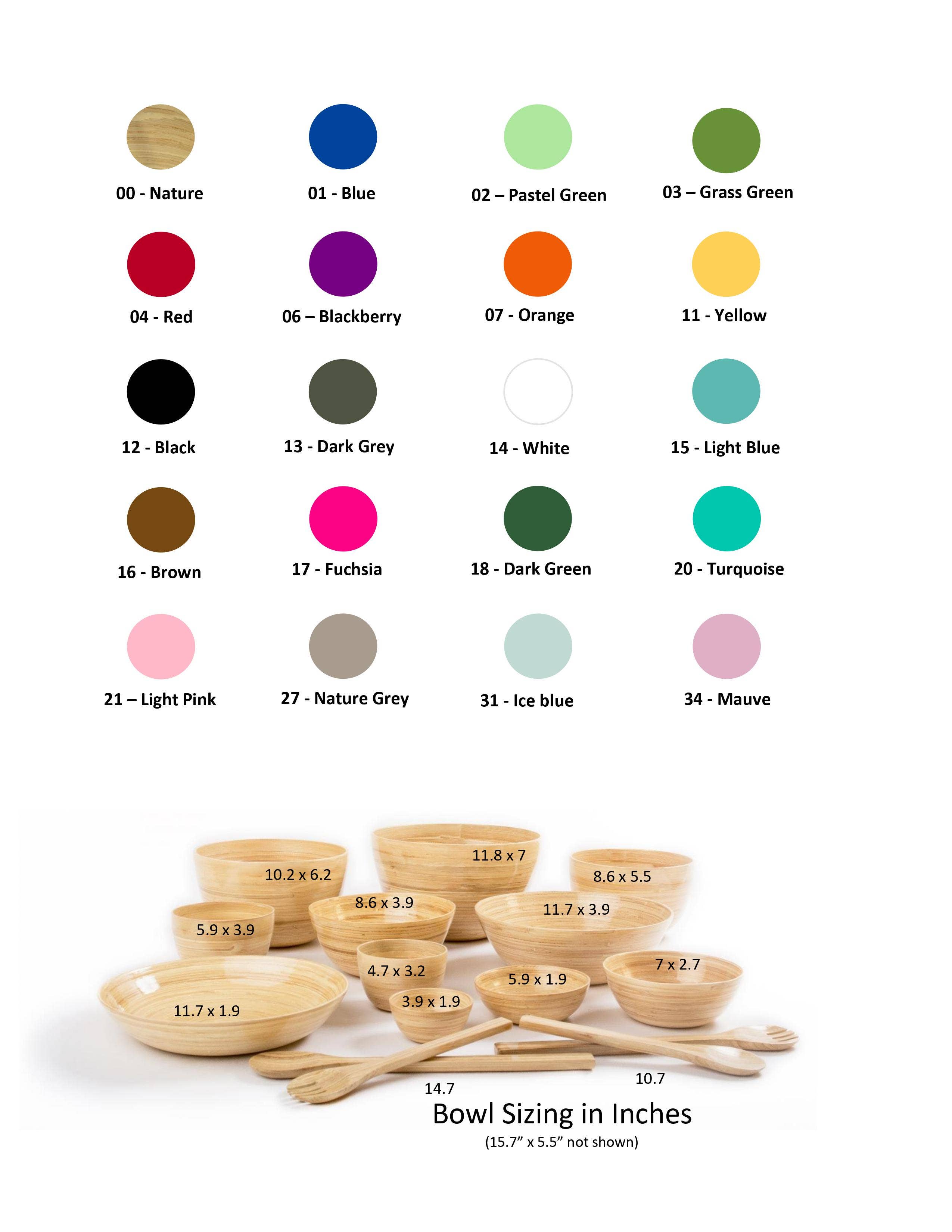 Bamboo 14.7 White Server Set