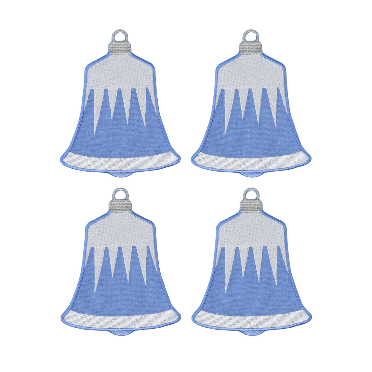 Vintage Bell Ornament Linen Cocktail Napkins