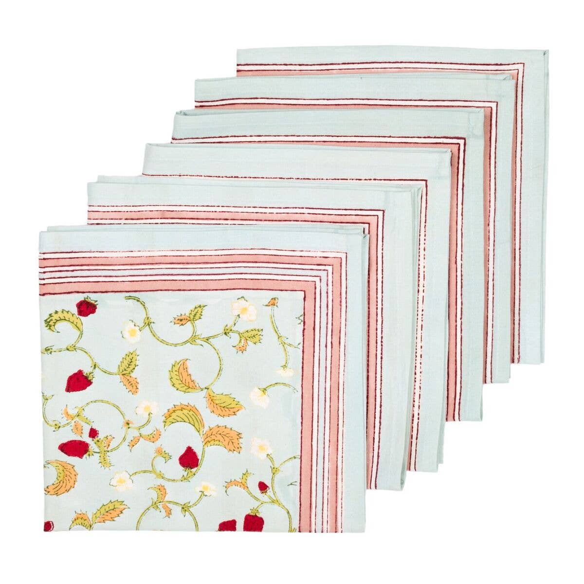Strawberry Blue Napkin