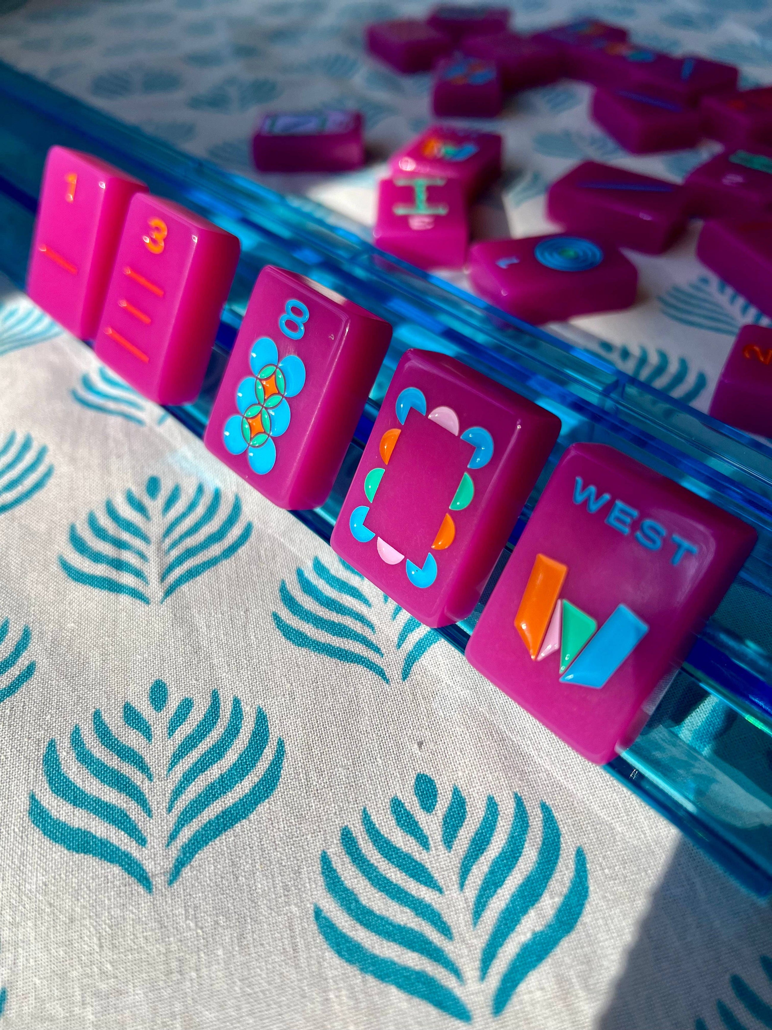 Turquoise Coral 57x57" Square