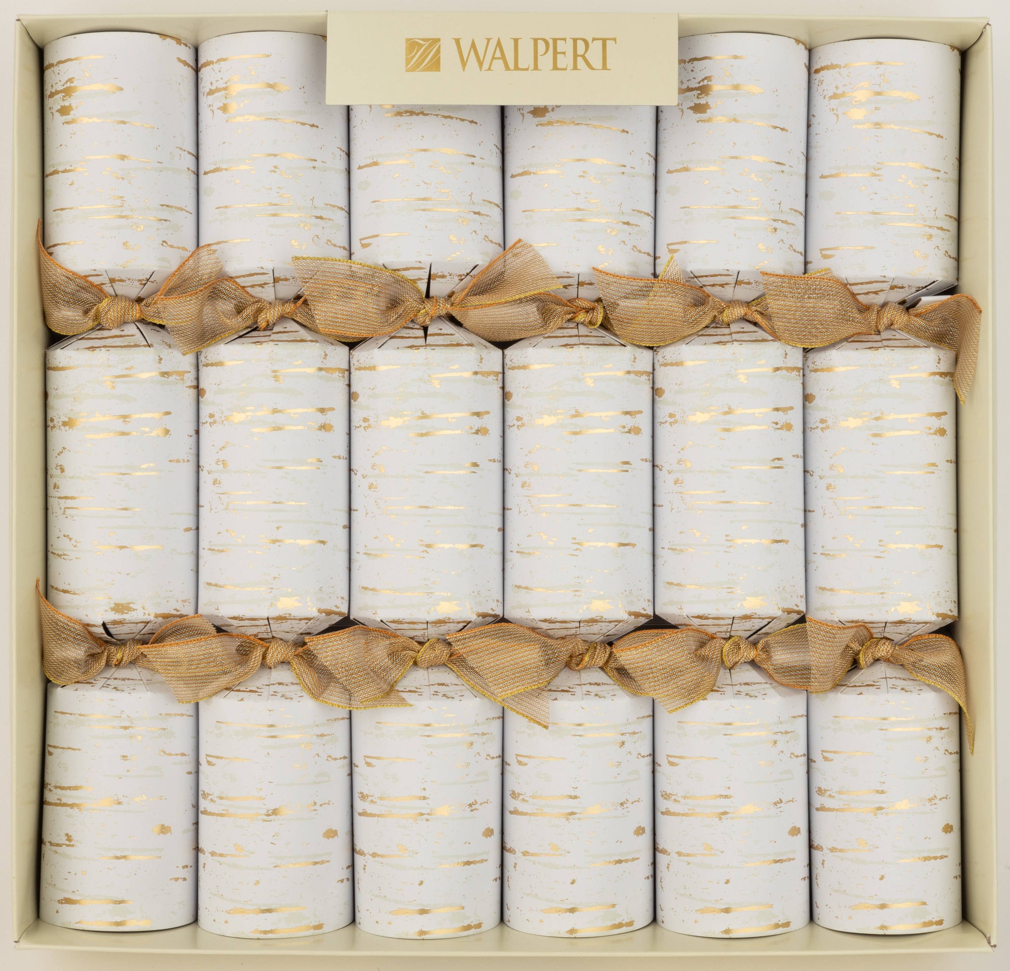 Gold Birch Crackers, Set of 6