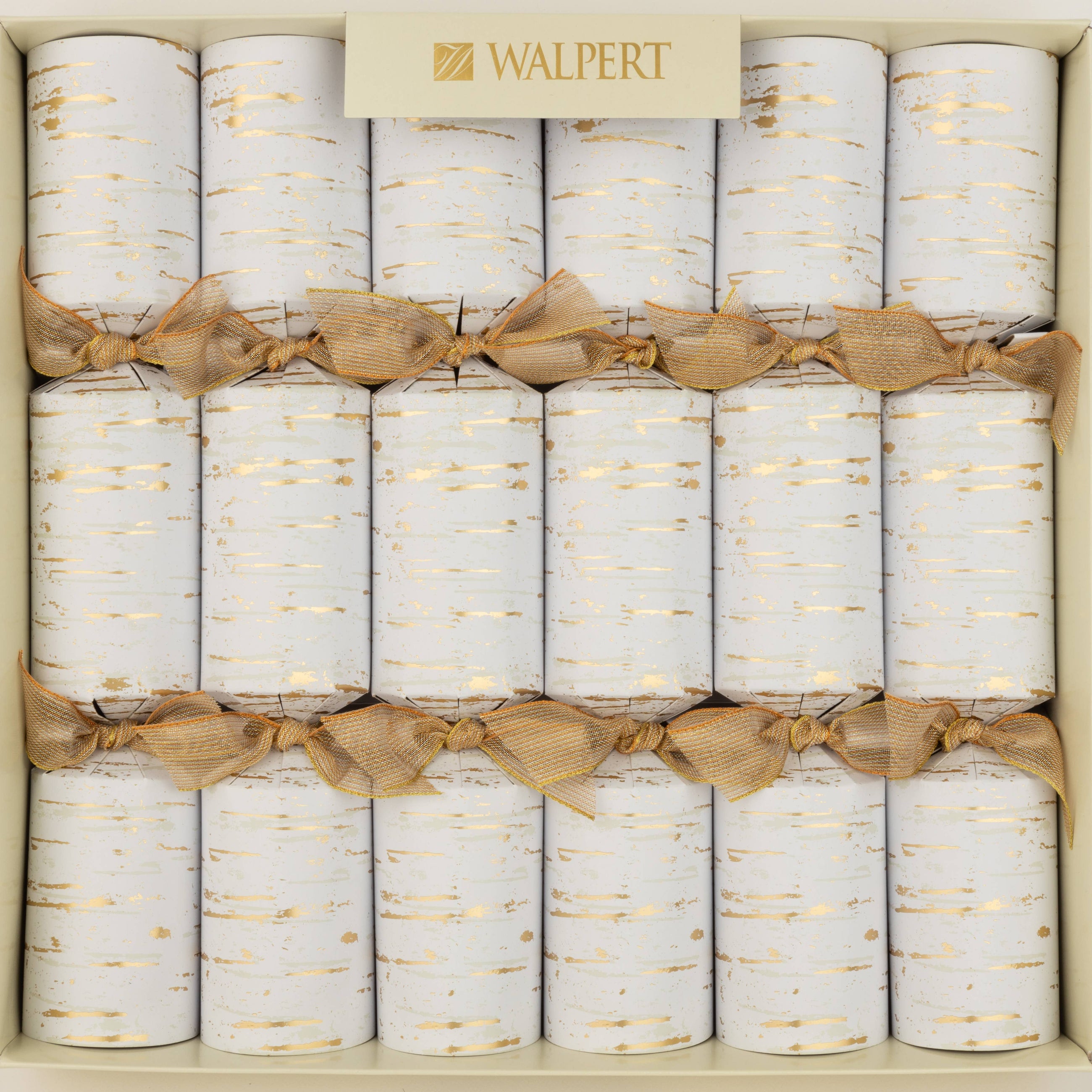 Gold Birch Crackers, Set of 6