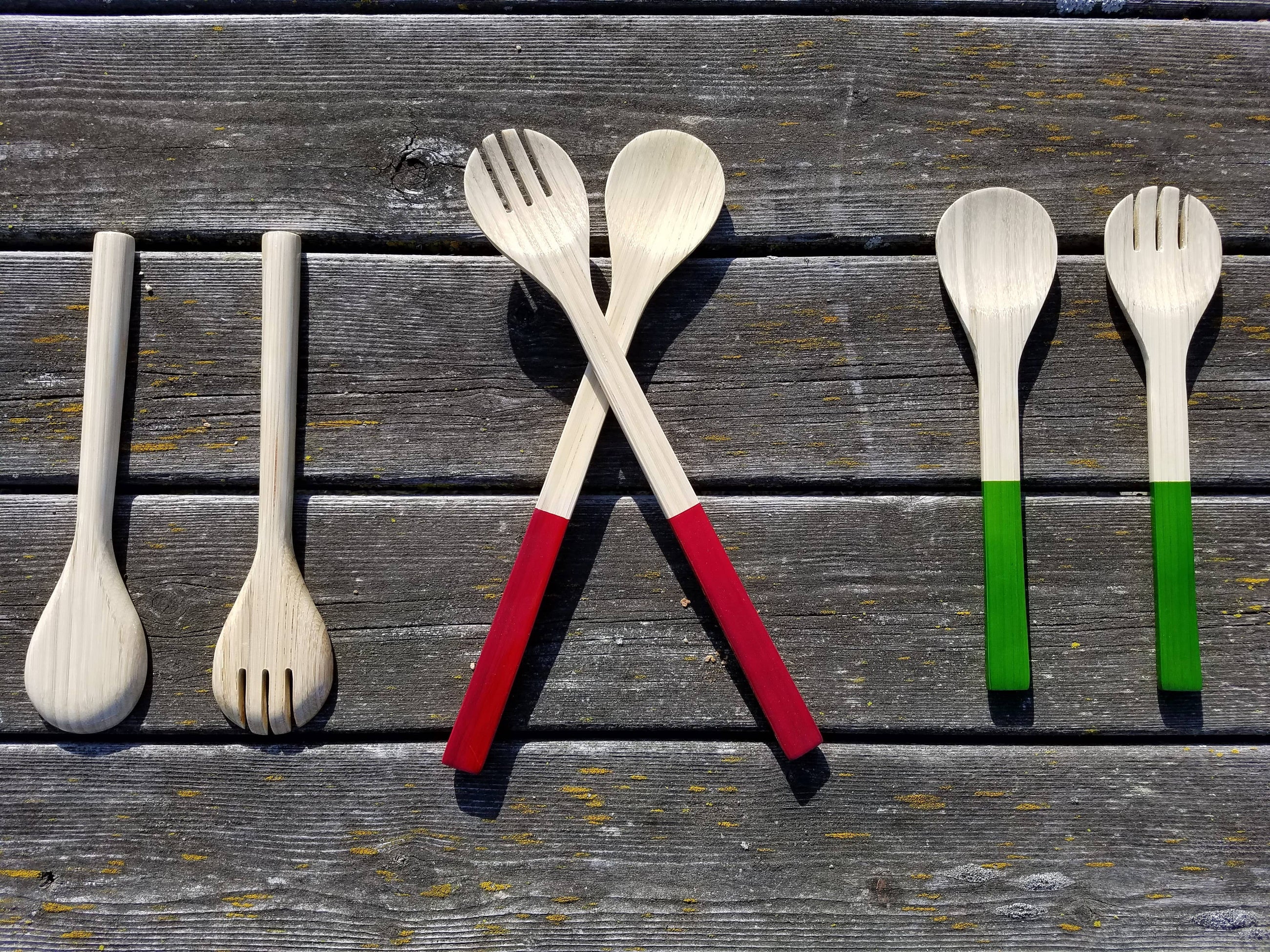 Bamboo 14.7 White Server Set