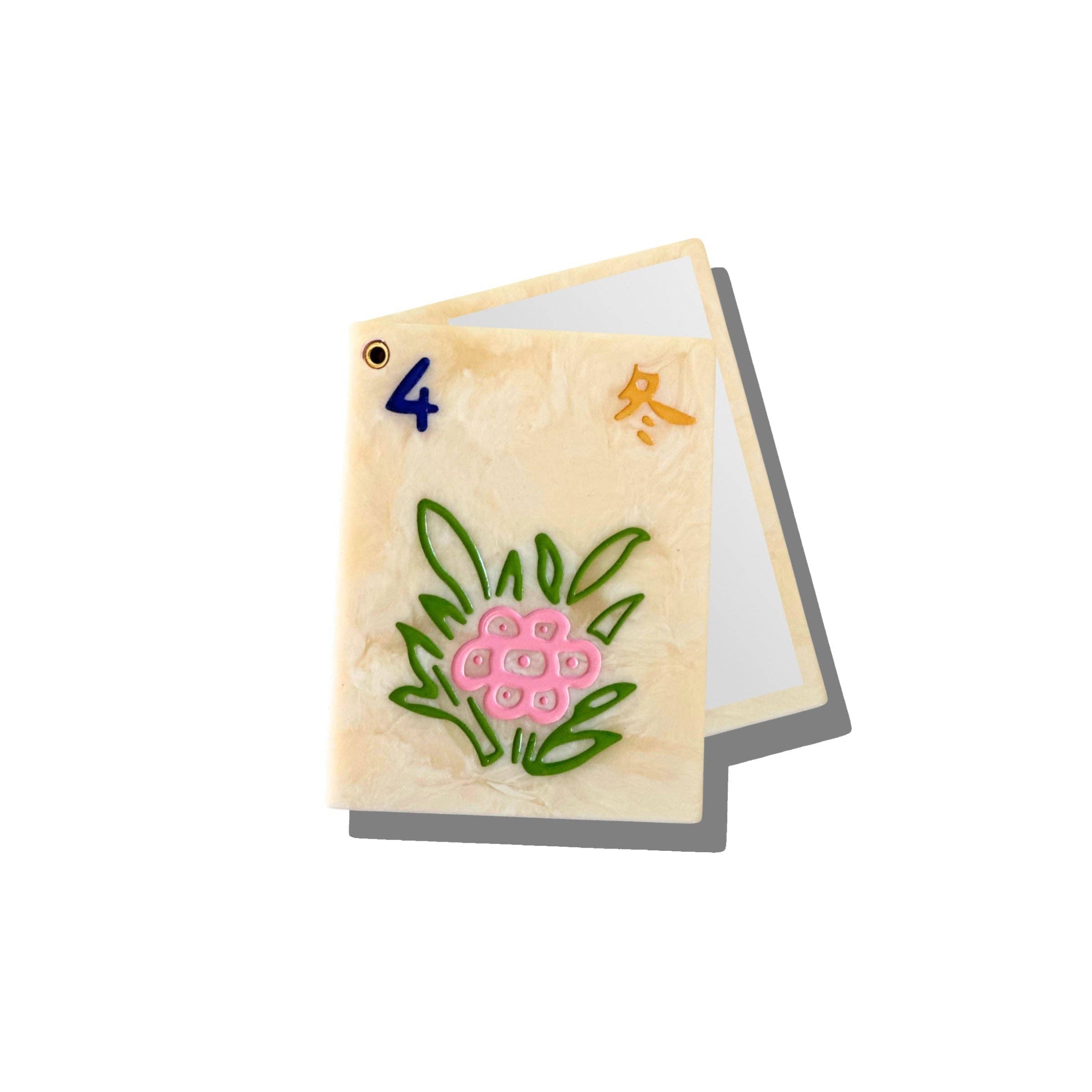 Flower Mahjong Compact Mirror