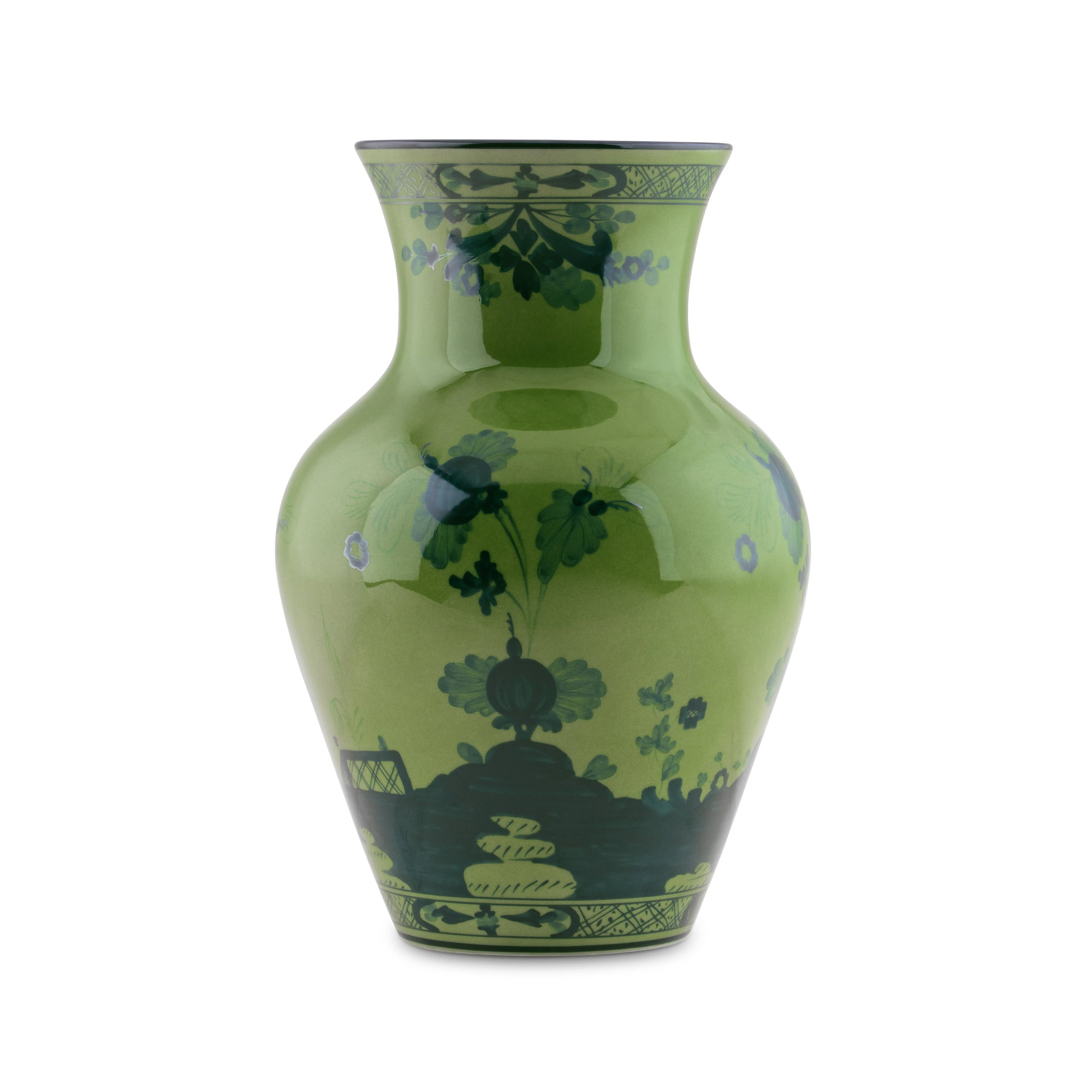 Malachite Ming Vase, 10"