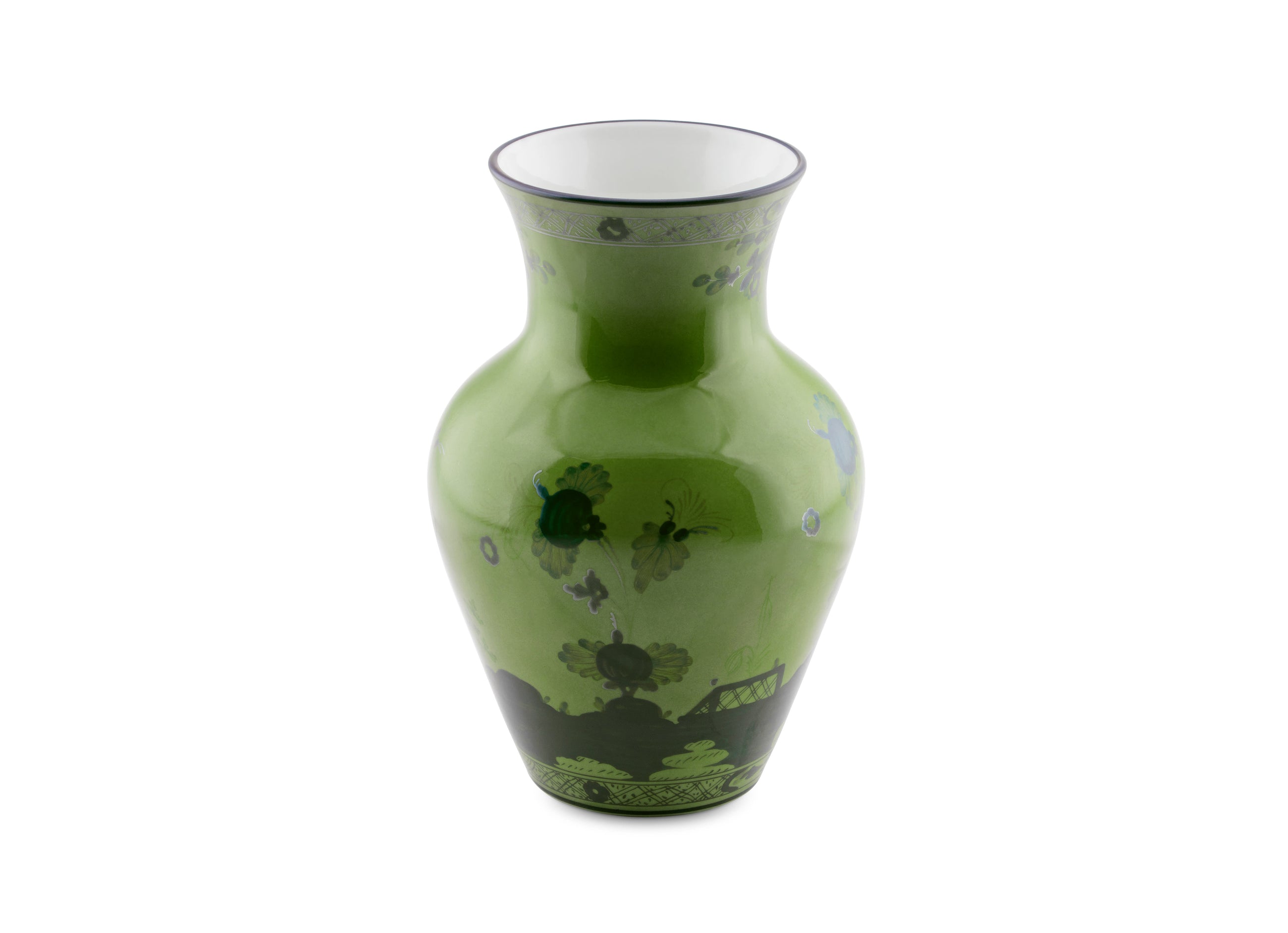 Malachite Ming Vase, 10"