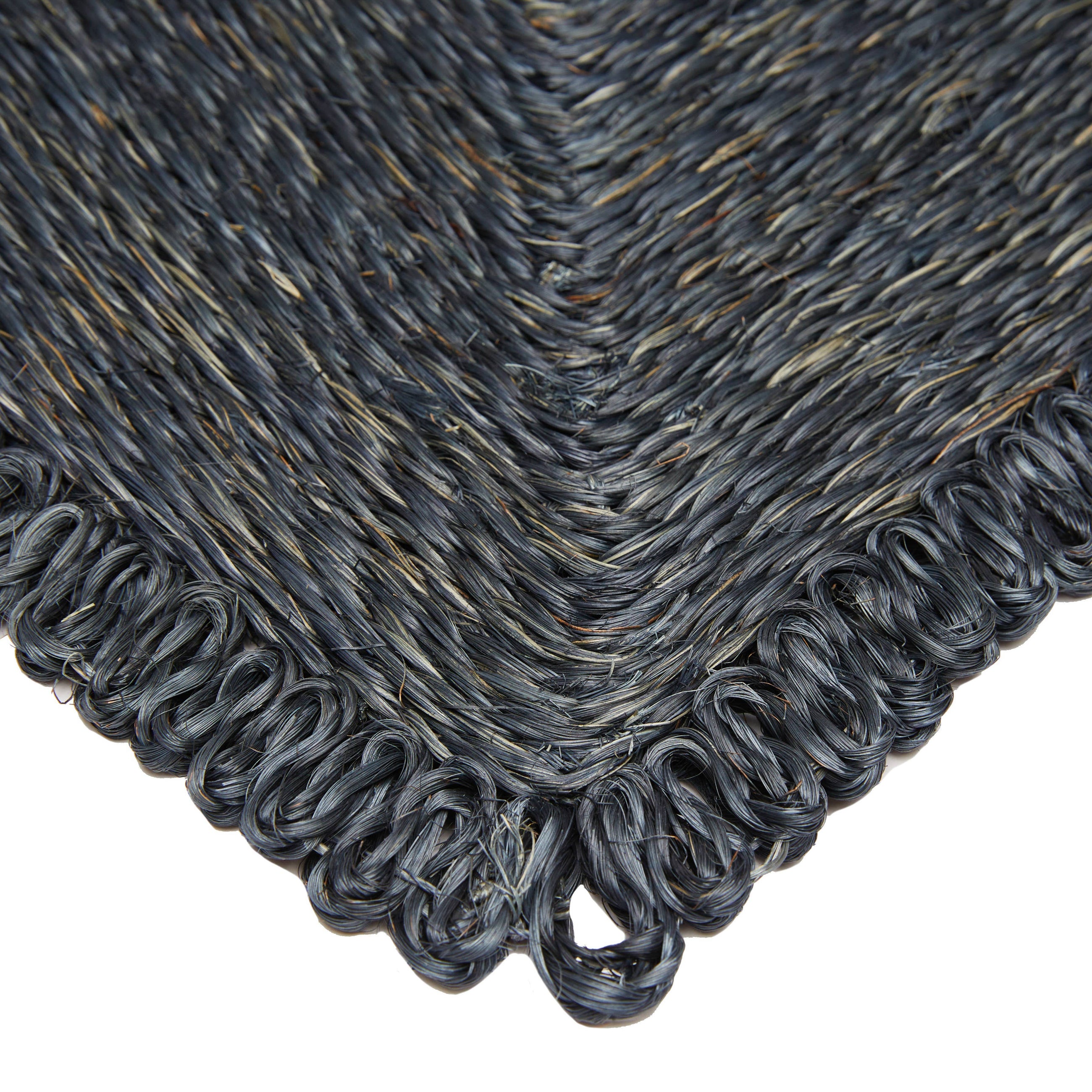 Square Abaca Placemat, Navy