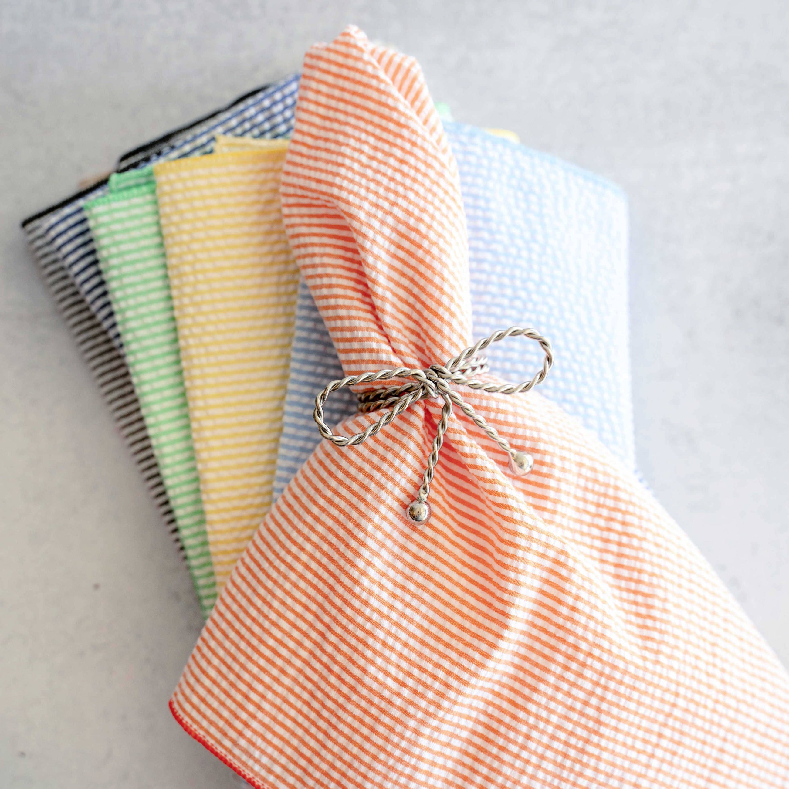 Silver Bow Napkin Ring