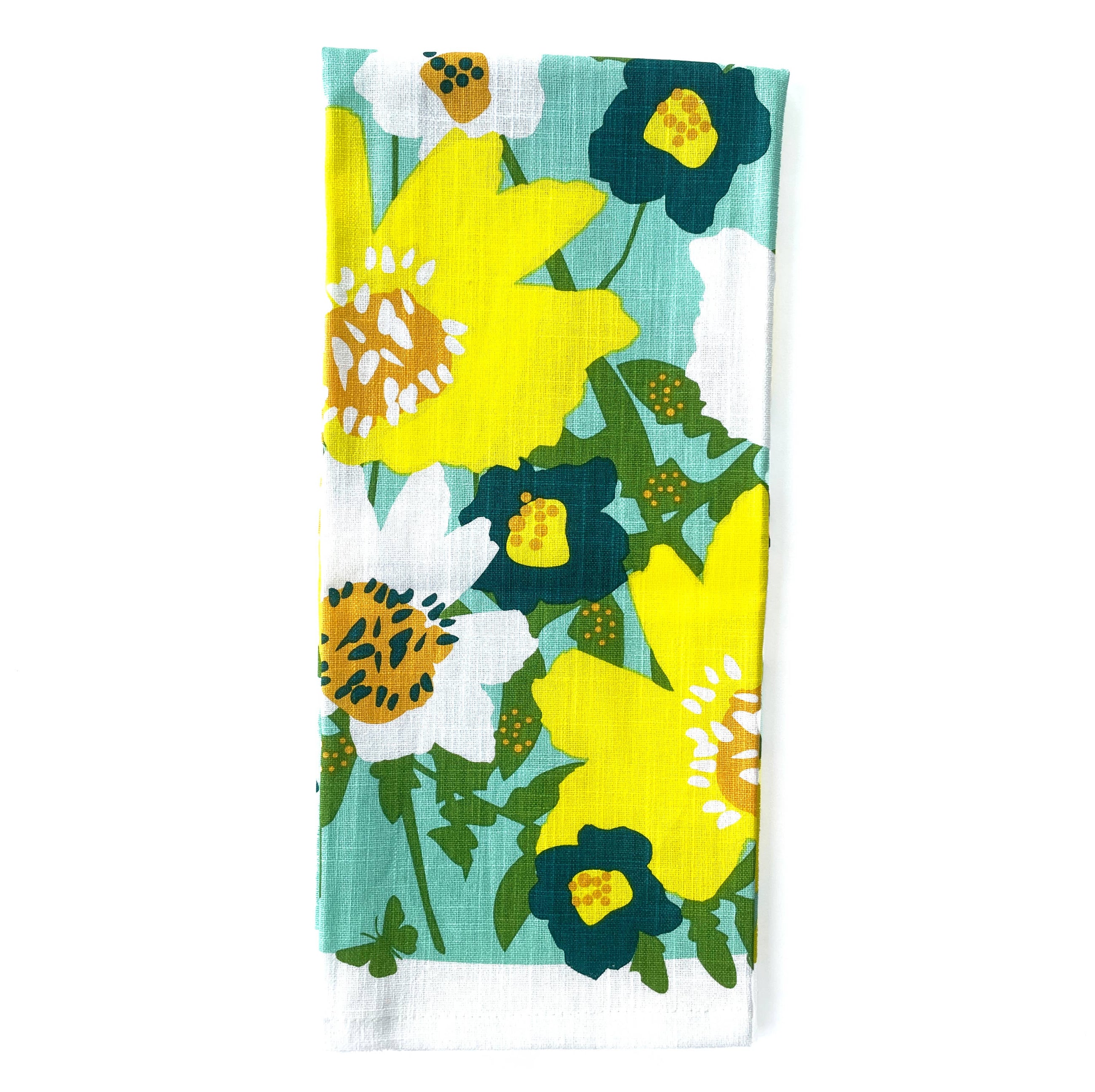 Fern & Flowers Tea Towel