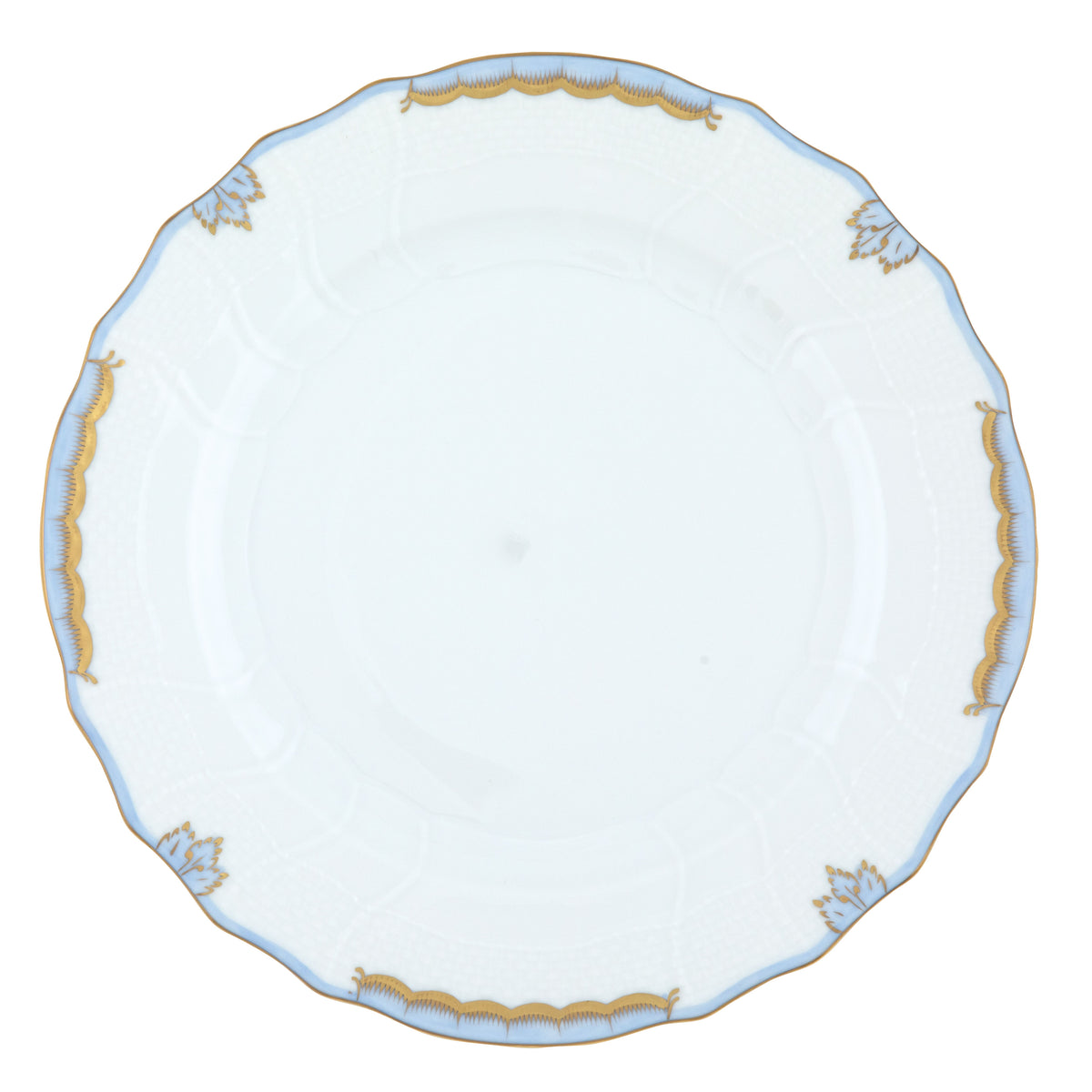 Herend Princess Victoria Light Blue Dinner Plate, 10.5D