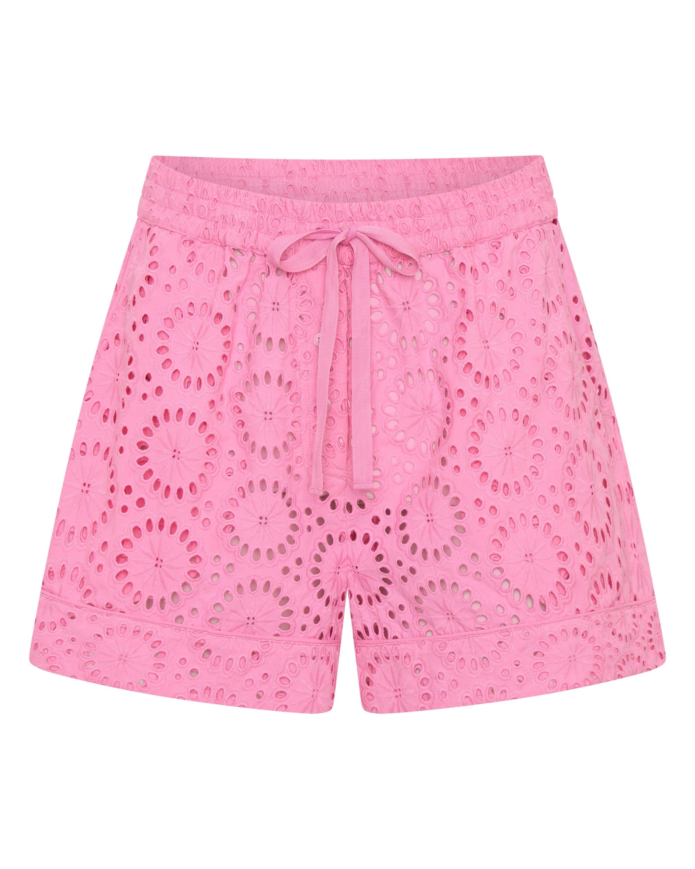 Talus Pink Eyelet Shorts