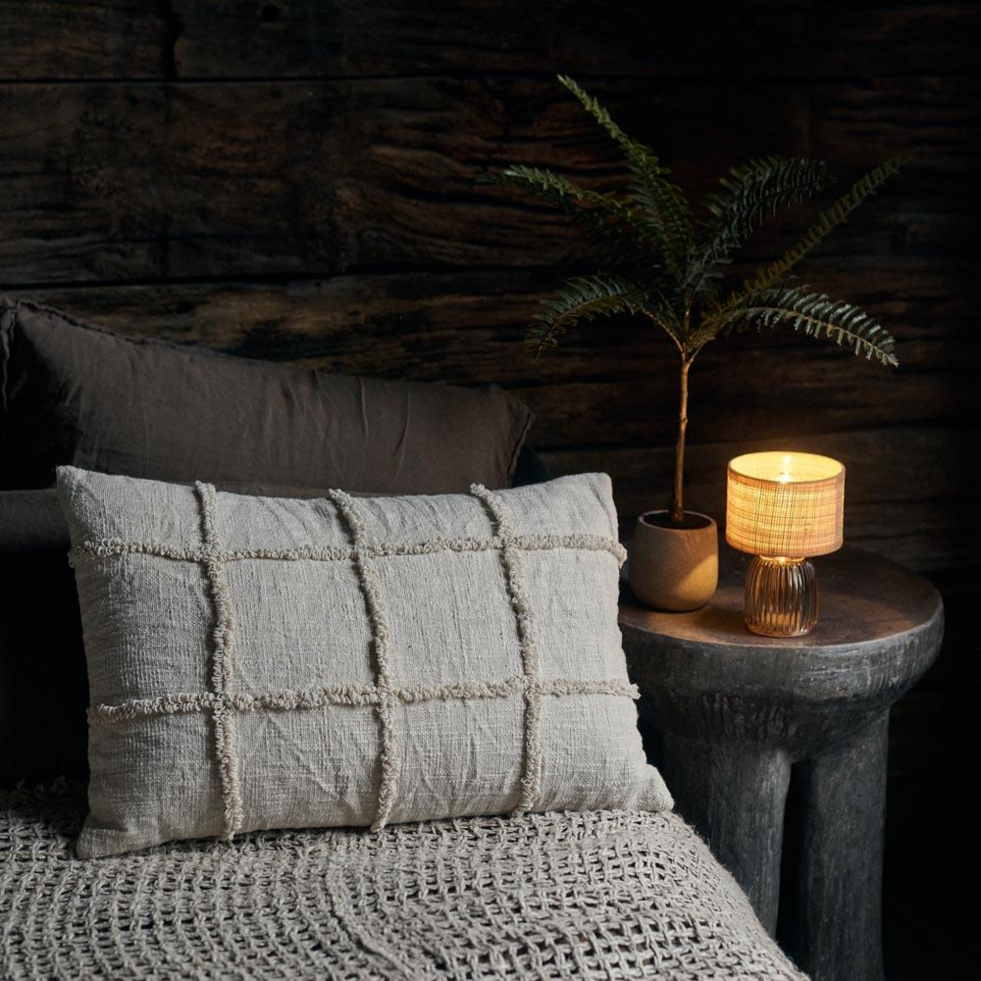 Raffia Cordless Table Lamp
