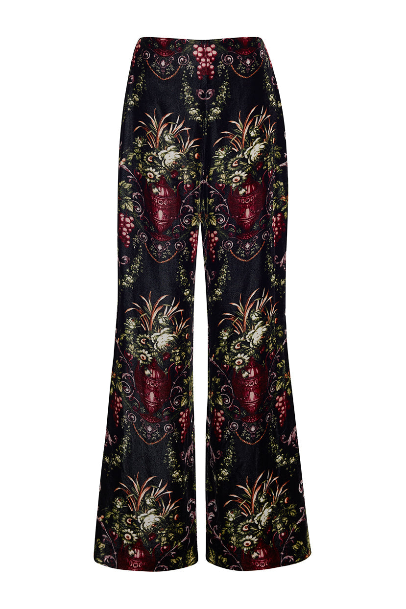 Cara Cara Firenze Pants, Black Fleur