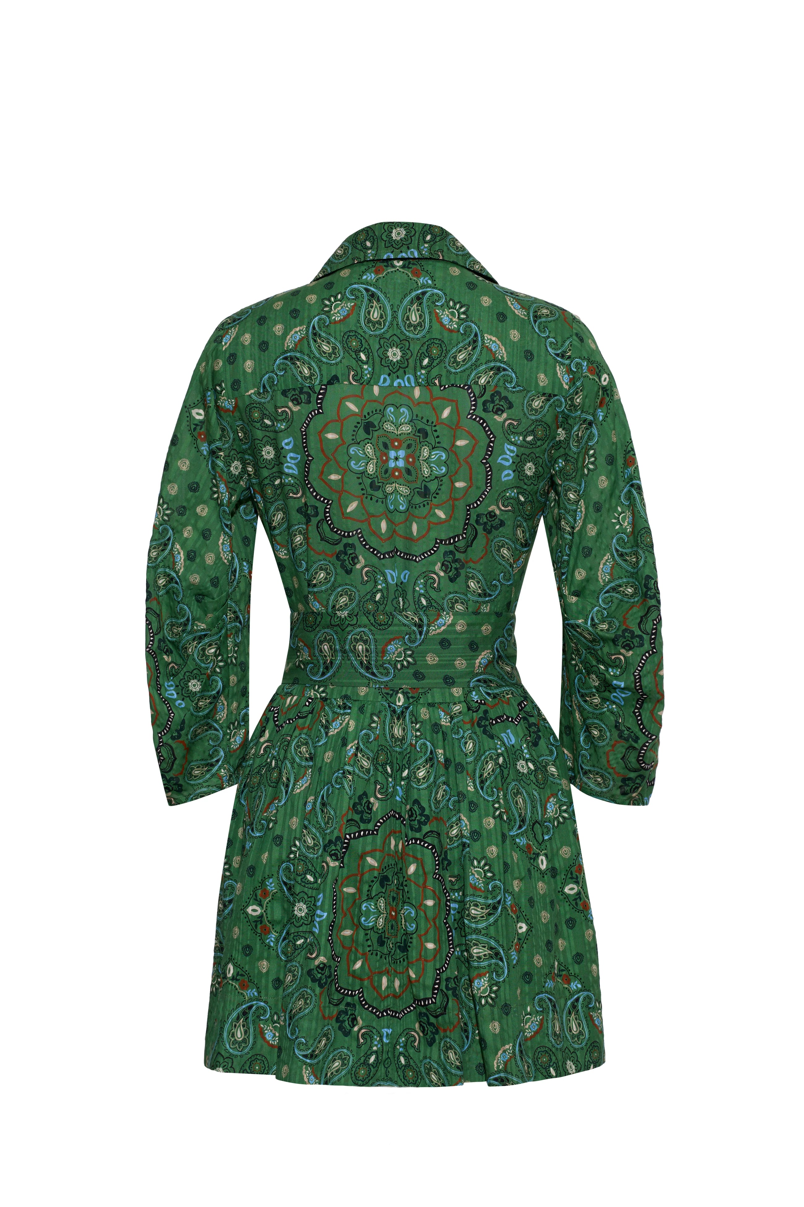 Raya Mini Dress, Bandana Green by Cara Cara
