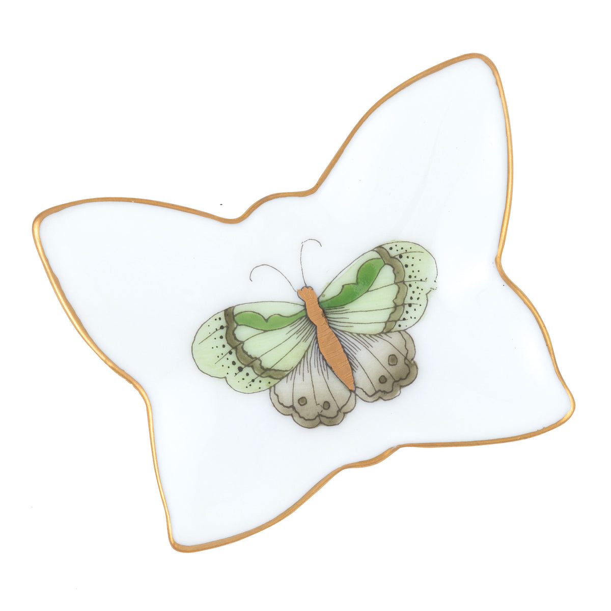 Herend Small Butterfly Tray, Green