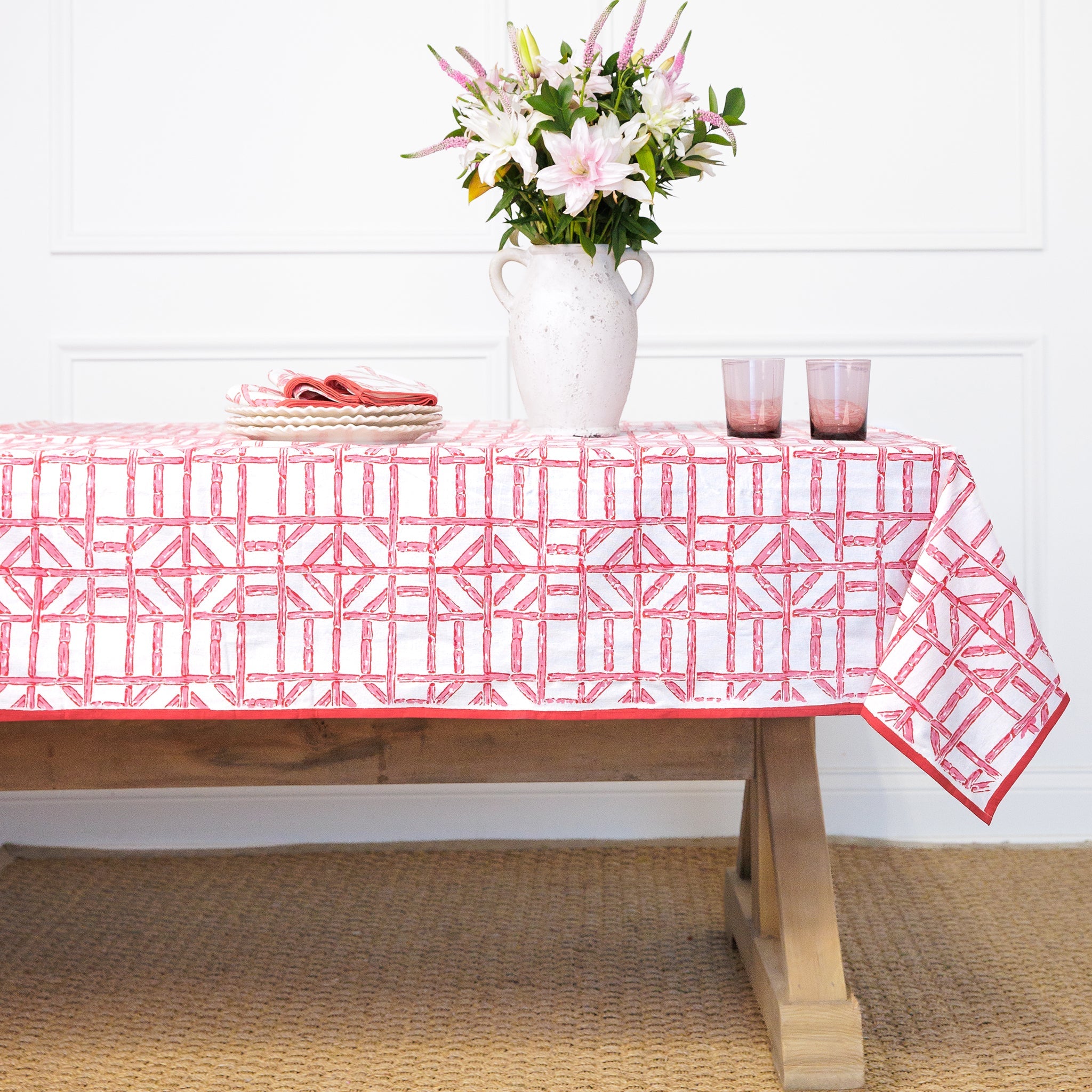 Rose Bamboo Tablecloth