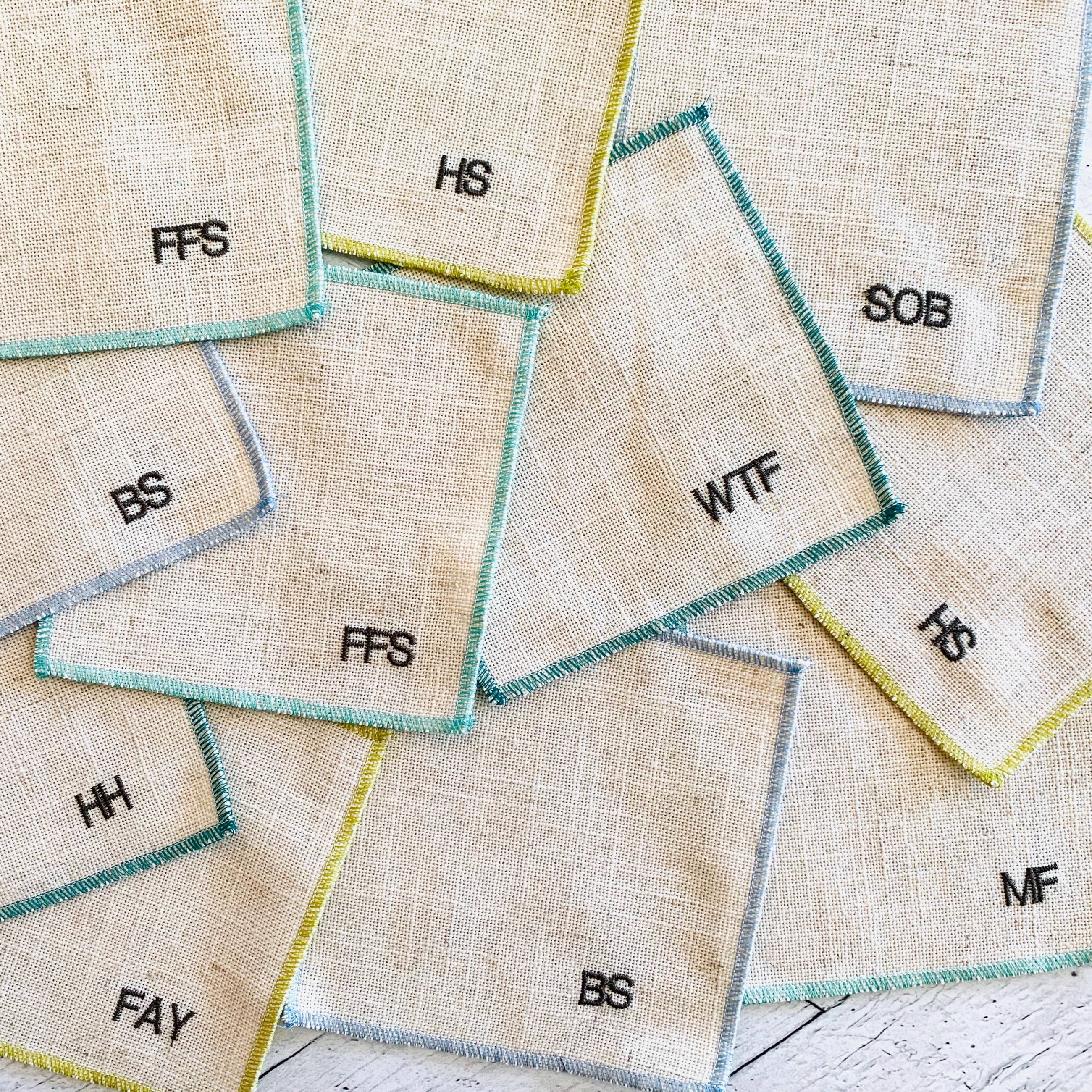 Sweary Cocktail Coasters, S/8