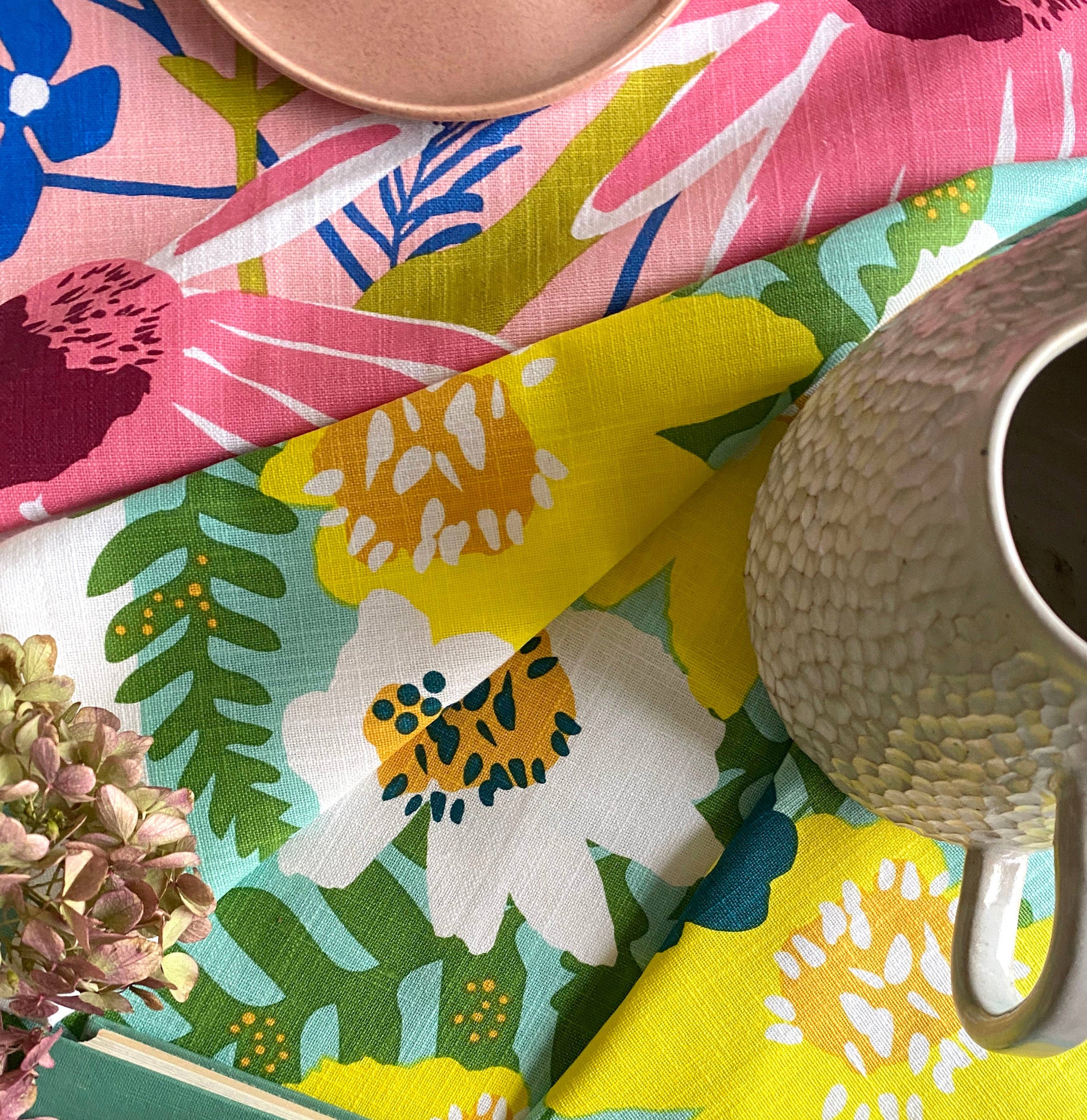 Fern & Flowers Tea Towel