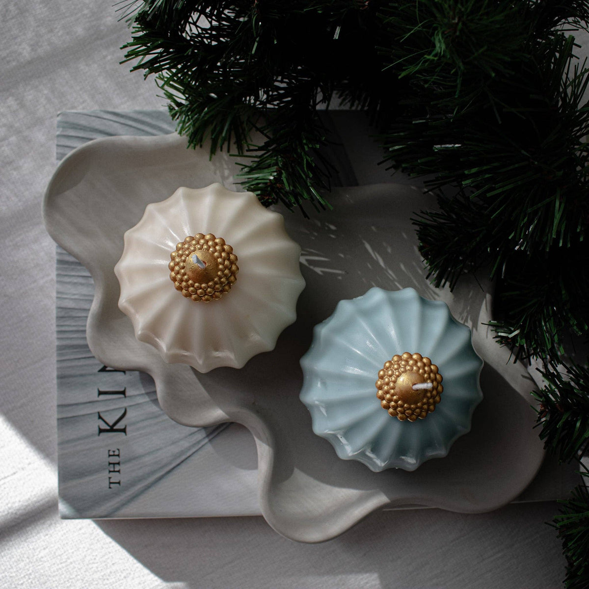 Cream White Ornament Candle