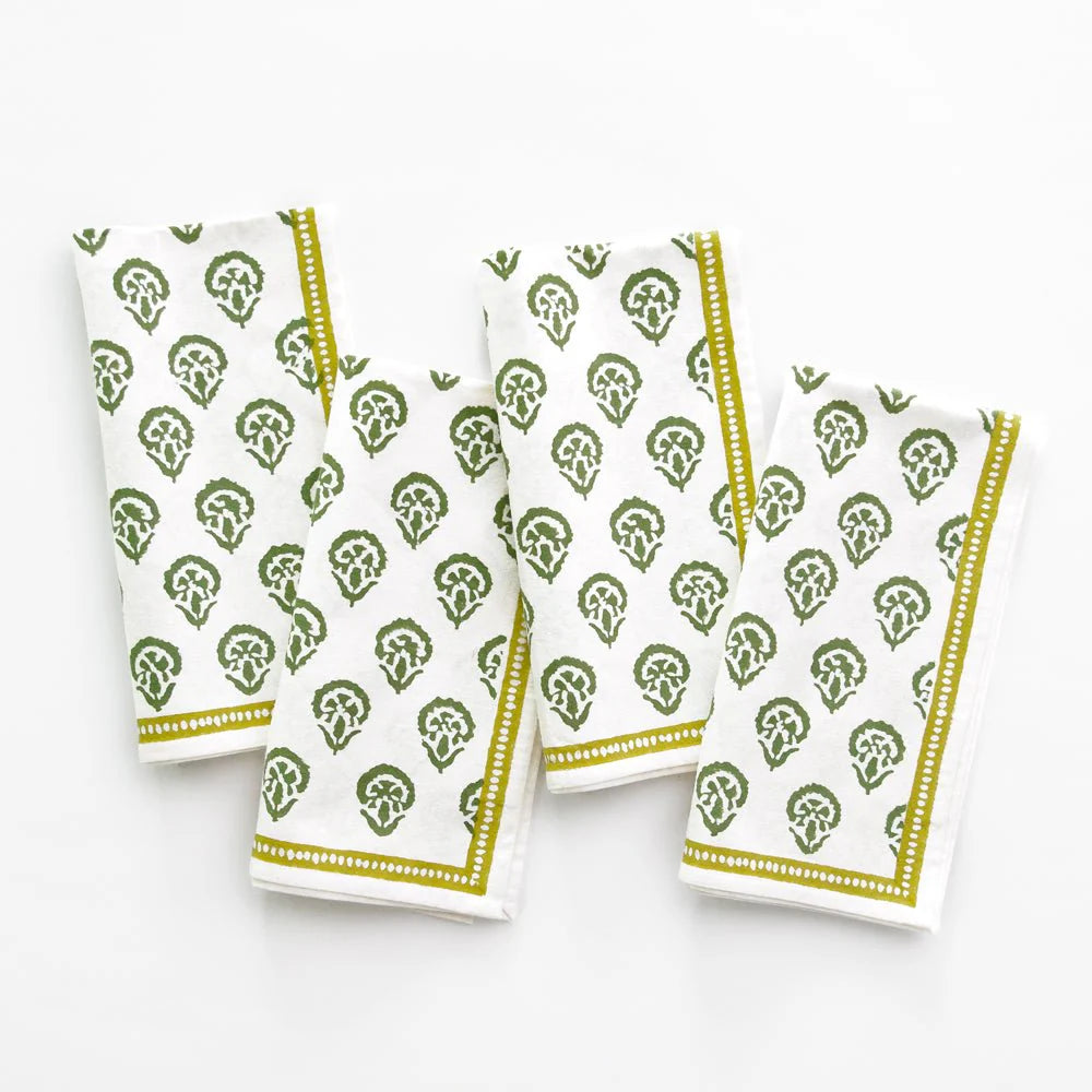 India Hicks Carnation Napkins, Hunter Green