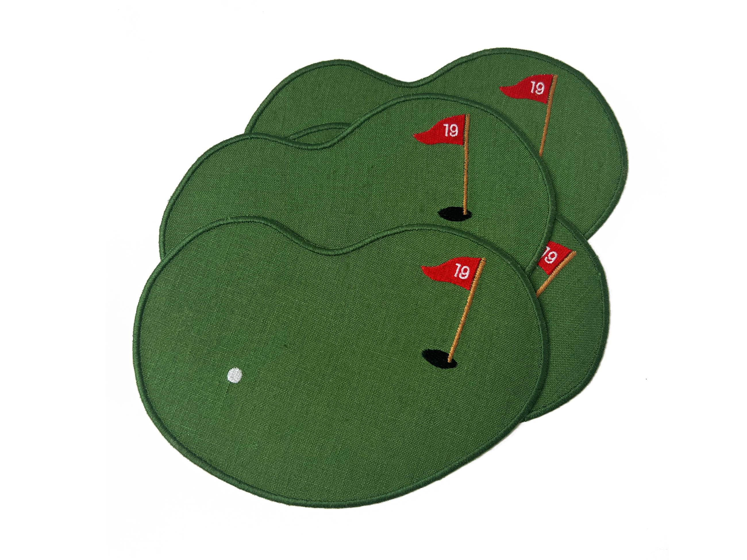 Golf Linen Cocktail Napkins, Set of 4