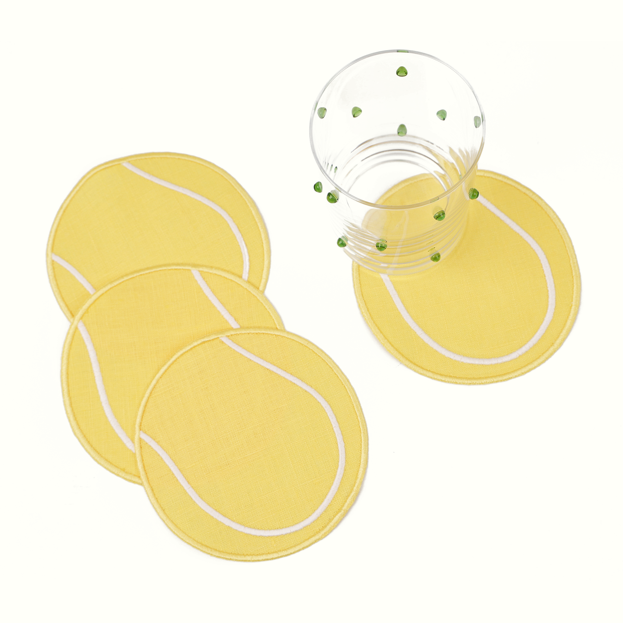 Tennis Ball Cocktail Napkins, Set of 4